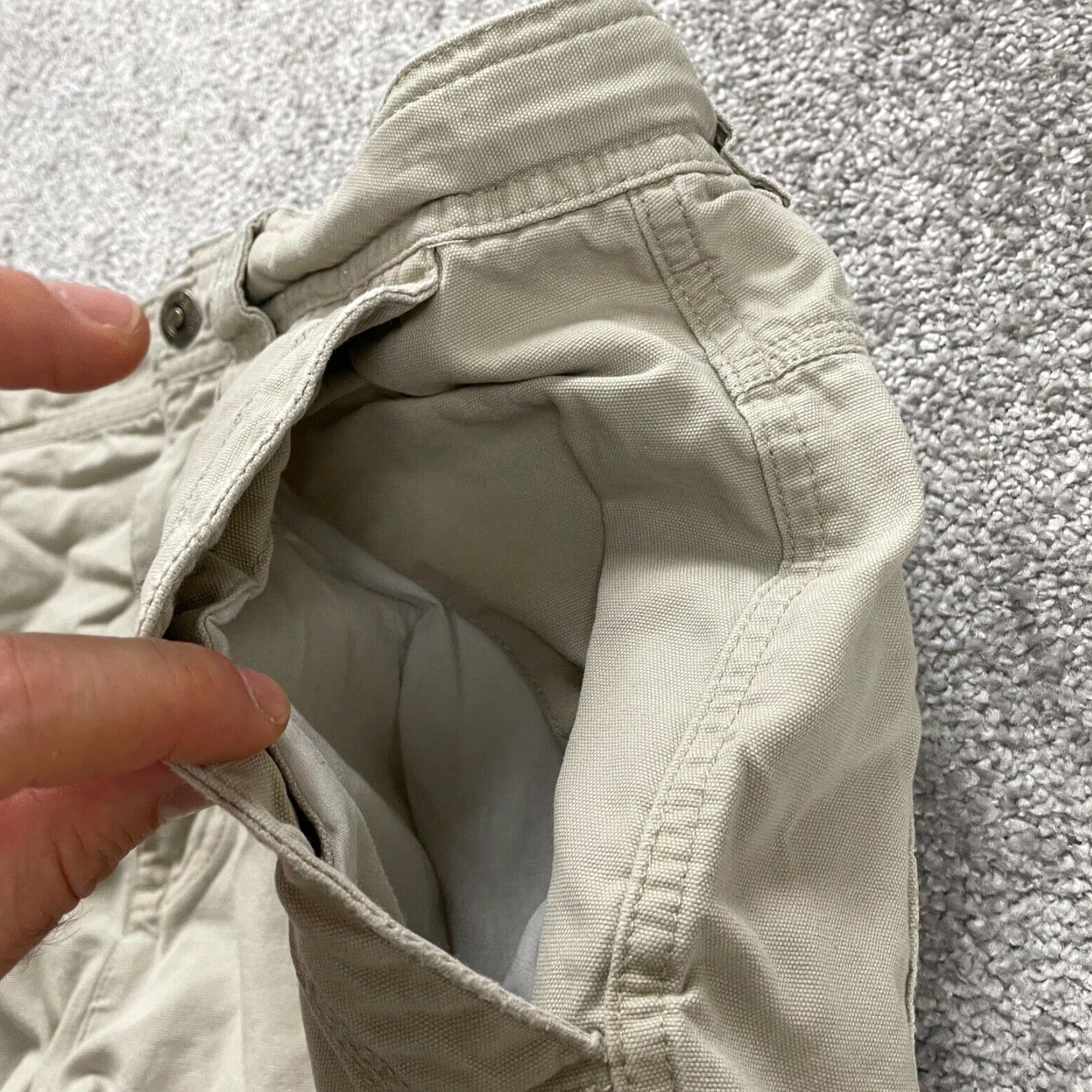 Vintage Columbia Cargo Shorts Mens 38x9 Brown Canvas Pockets Outdoor Casual, Regular Fit, 9 Inseam Size US 38 / EU 54 - 5 Thumbnail