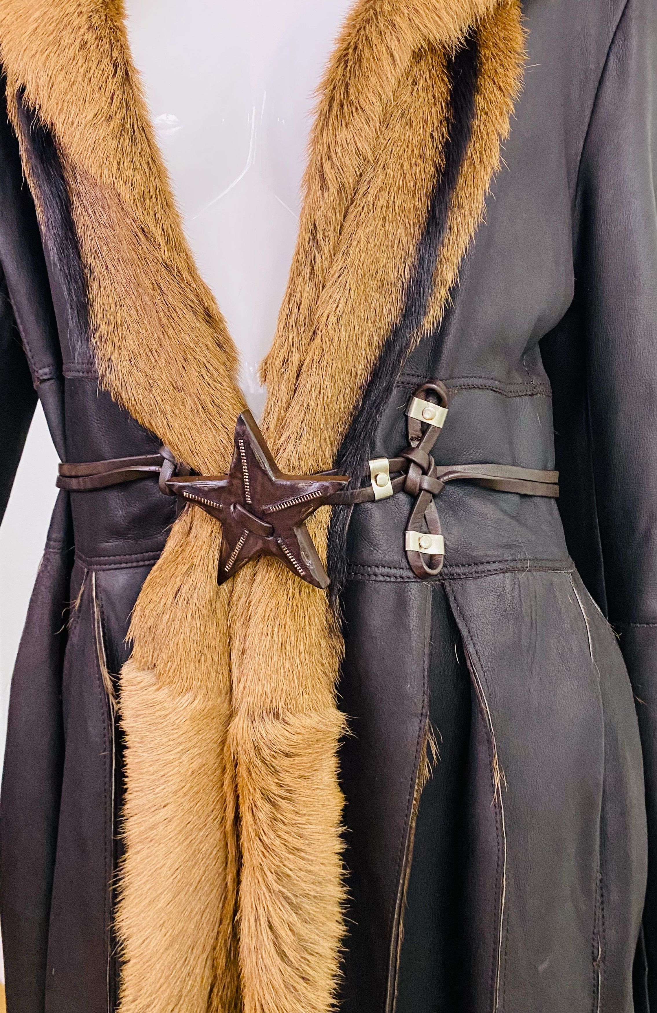 Marithe + Francois Girbaud Marithé François Girbaud Fur Goat Leather Winter Warm Coat Size L / US 10 / IT 46 - 9 Thumbnail