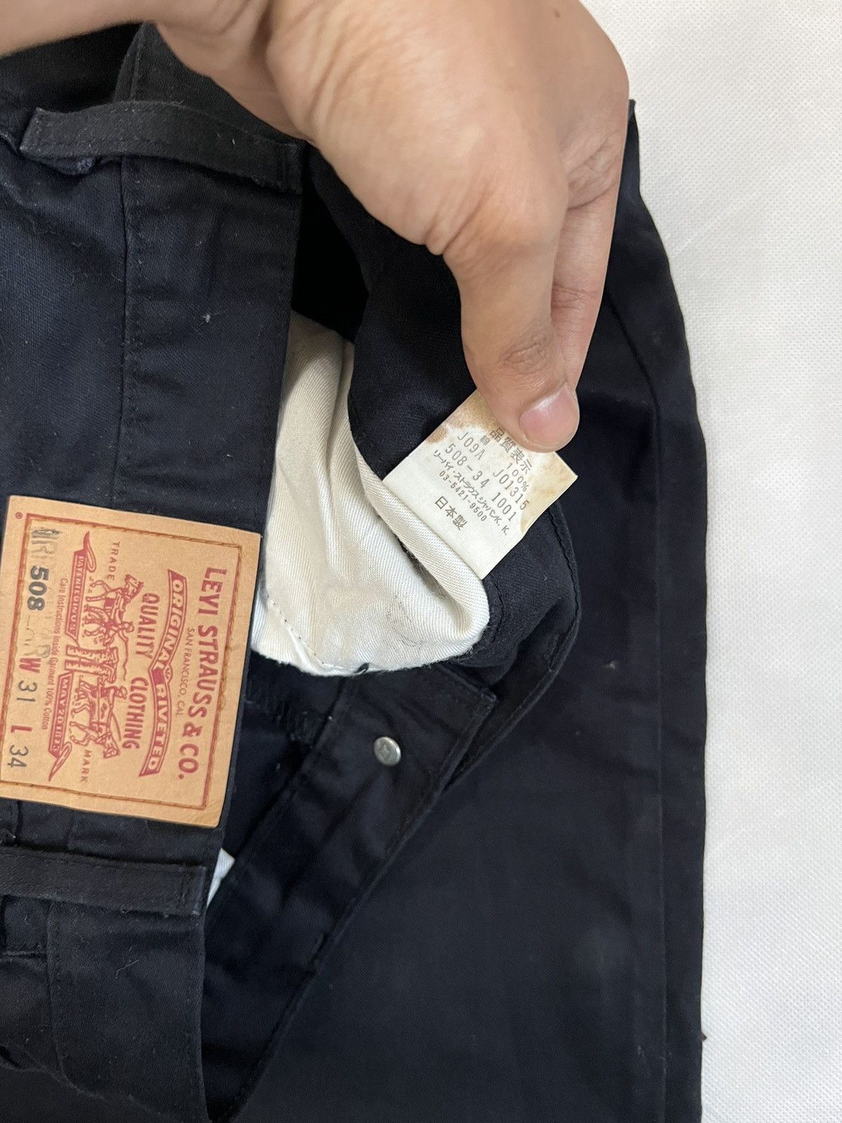 Levi's Vintage Clothing Vintage 90's Levis 508 Super Black Denim Size US 31 - 7 Thumbnail