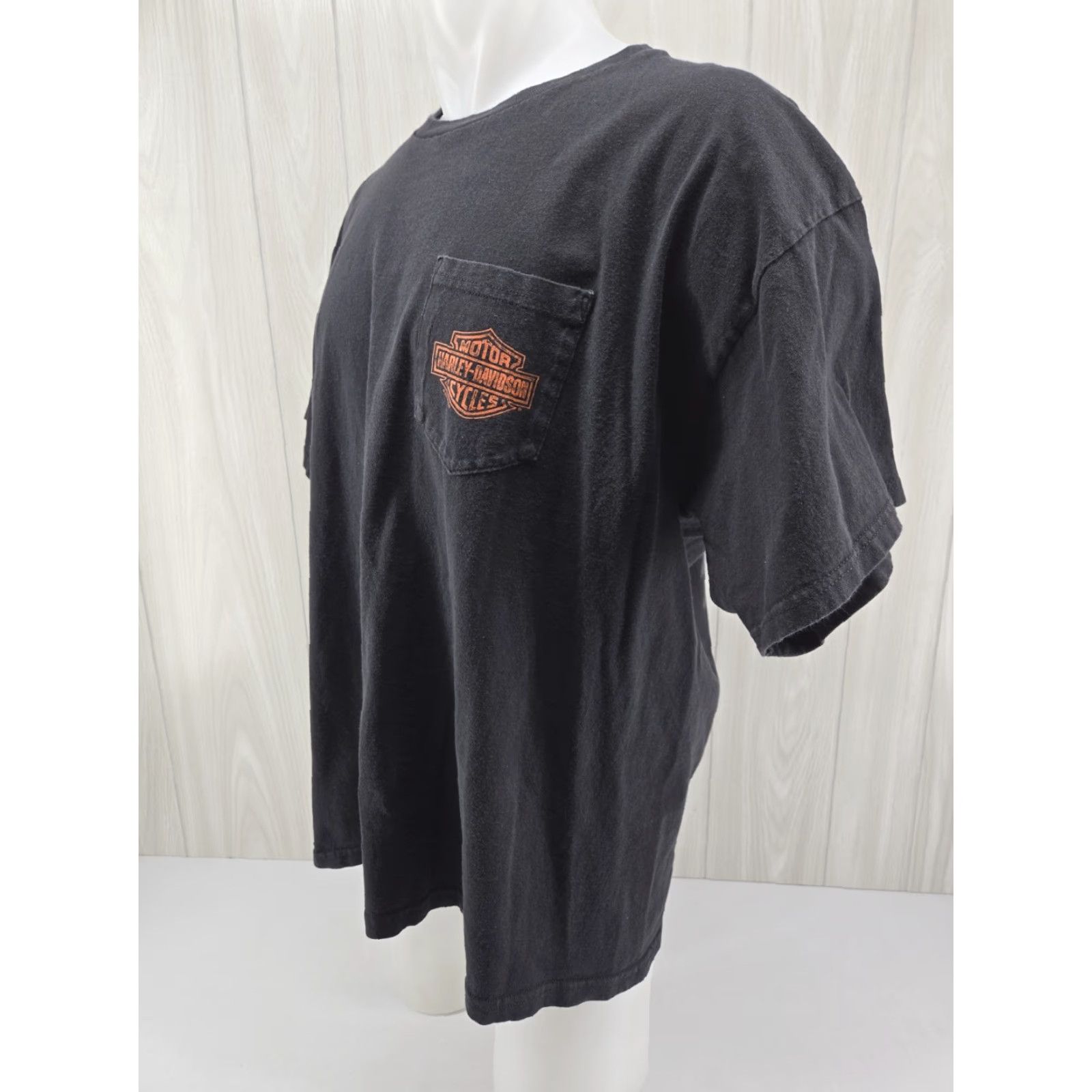 Harley Davidson Harley-Davidson Men's 2XL Pocket Tshirt Black Short Sleeve Graphic Print Size US XXL / EU 58 / 5 - 4 Thumbnail