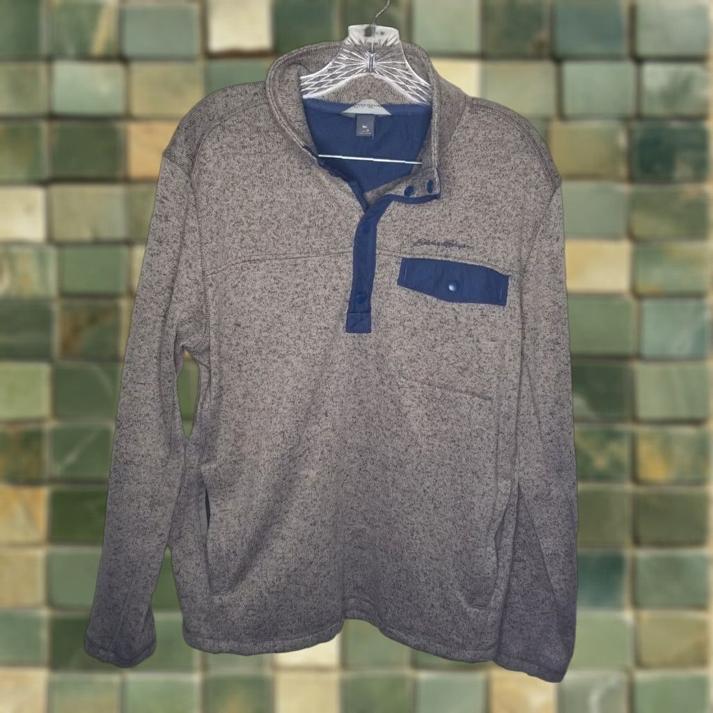 Eddie Bauer Eddie Bauer Mens Speckled Beige Long Sleeve Pullover Sweater Size M Size US M / EU 48-50 / 2 - 1 Thumbnail