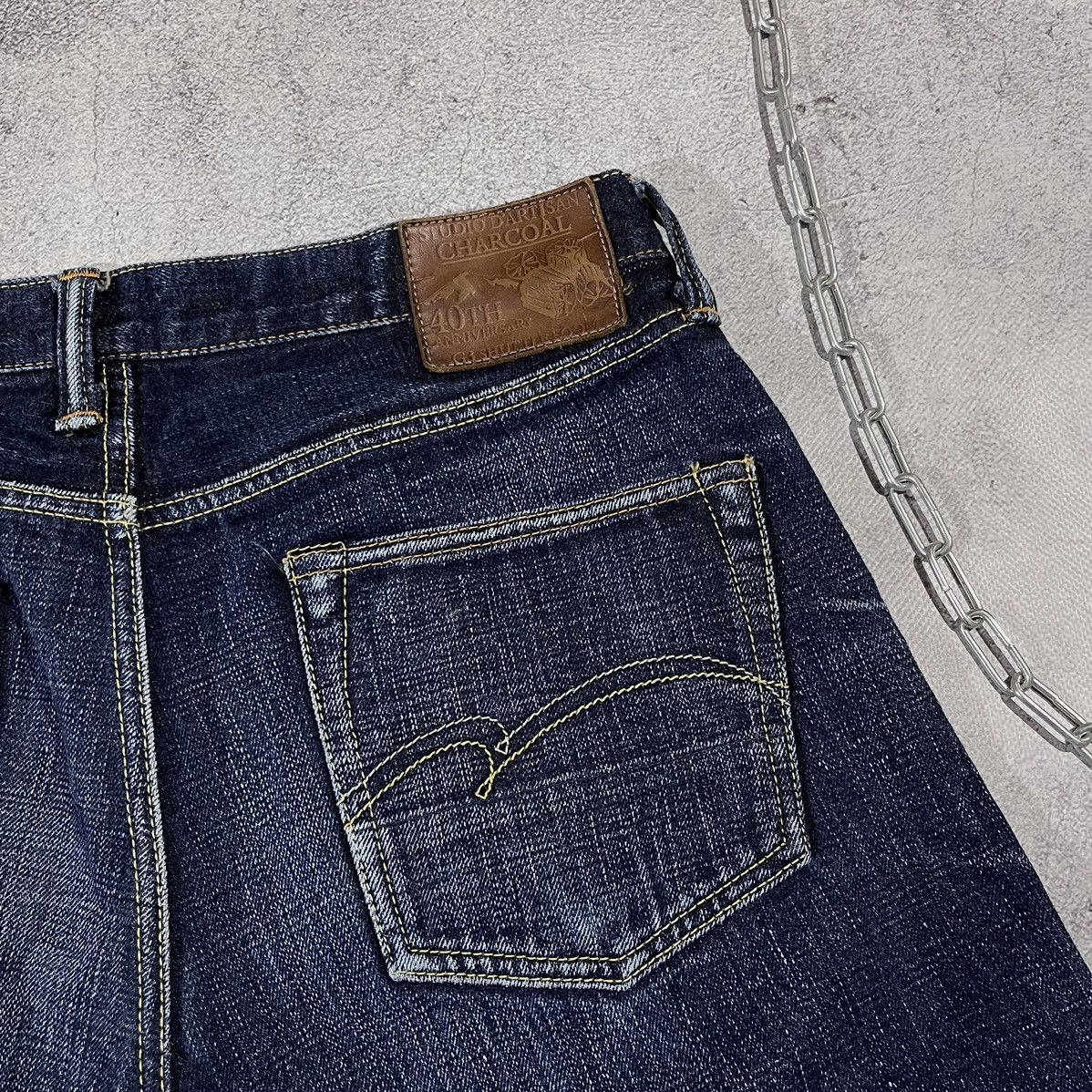 Studio D'Artisan STUDIO D'ARTISAN Selvedge Charcoal Jeans Made in Japan 31 Size US 31 - 3 Thumbnail