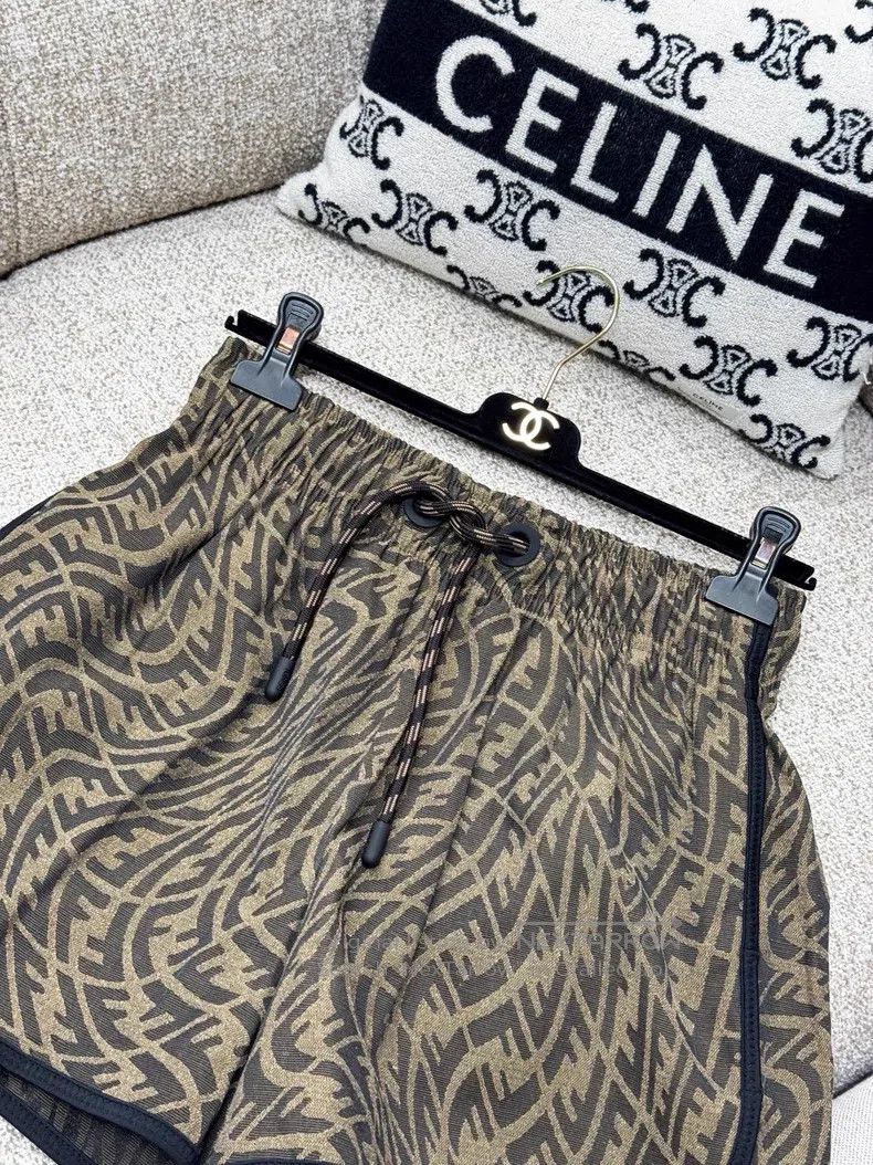 Fendi Fendi Manimold Old Flower logo double F brown loose casual Size 26" / US 2 / IT 38 - 2 Thumbnail