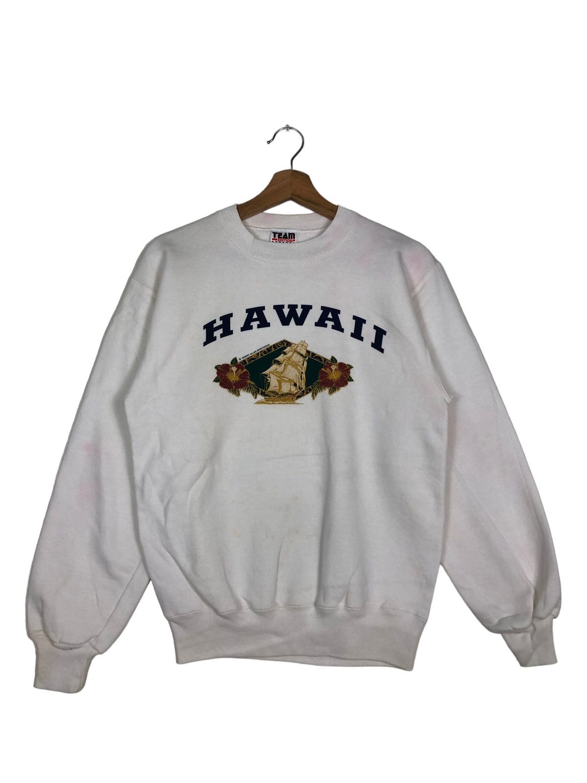 Japanese Brand 🔥90’s Vintage Sweatshirt Crewneck Hawaii Big Logo Spell Out Size US S / EU 44-46 / 1 - 1 Thumbnail