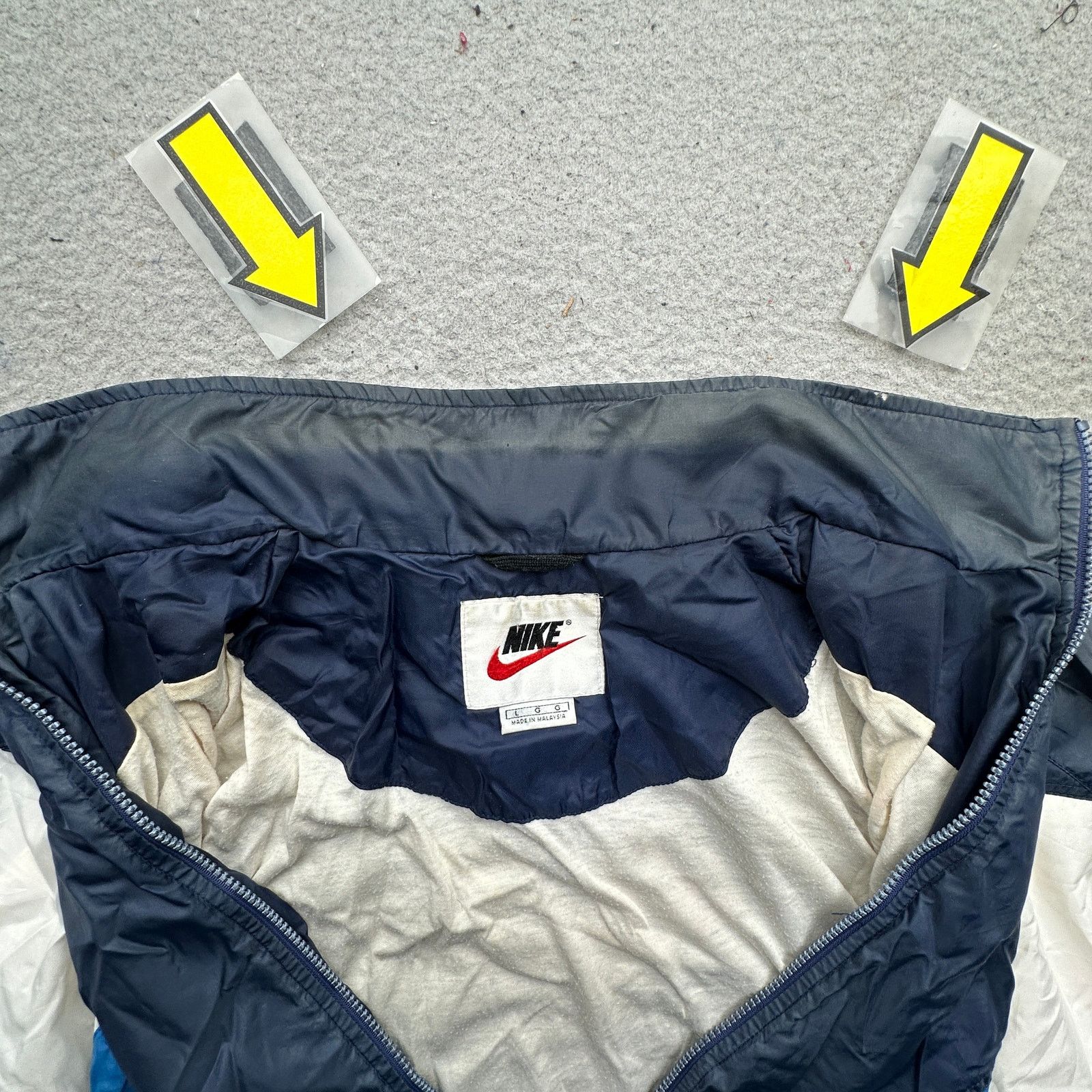 Nike Vintage 90s Nike Windbreaker Jacket Lined Mens Large Blue Size US L / EU 52-54 / 3 - 6 Thumbnail