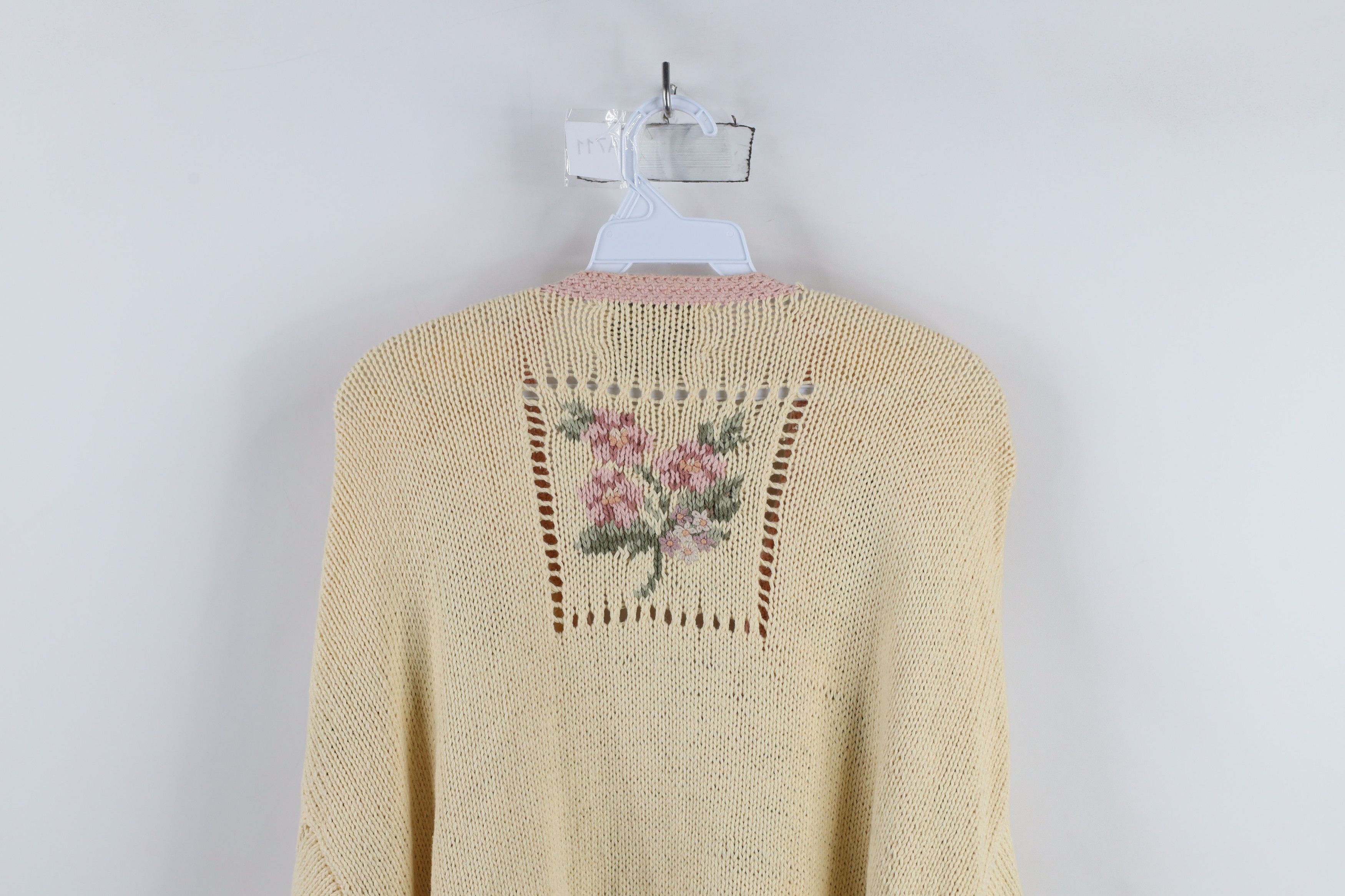 Vintage Vintage 90s Streetwear Flower Floral Button Cardigan Sweater Size XXL / US 16-18 / IT 52-54 - 11 Thumbnail
