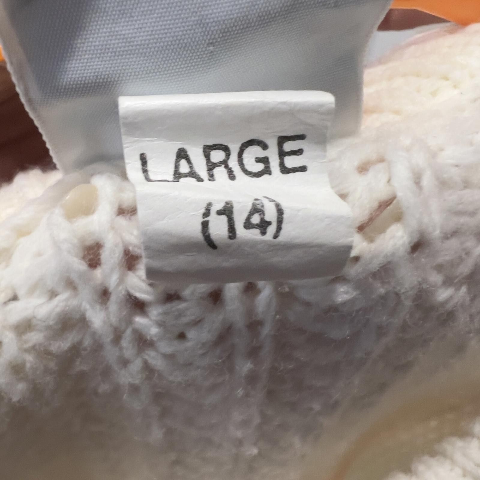 Other New Moves Women's White Cable Knit Sweater Size L / US 10 / IT 46 - 4 Thumbnail