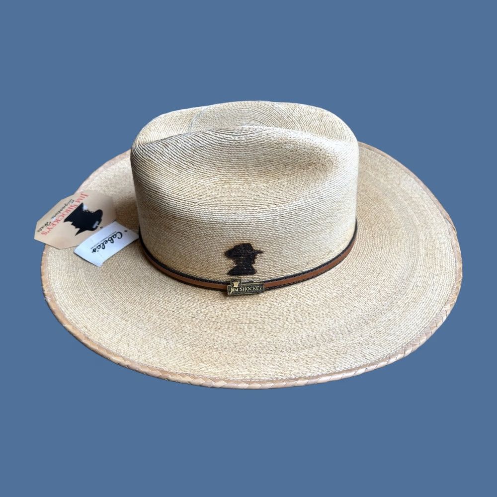 VINTAGE NWT Jim Shockey Signature Hats Straw Cowboy Western Hat Men’s Size 7-1/4 Beige Cowboy Hat Mens 7 1/4 Straw Western Hat