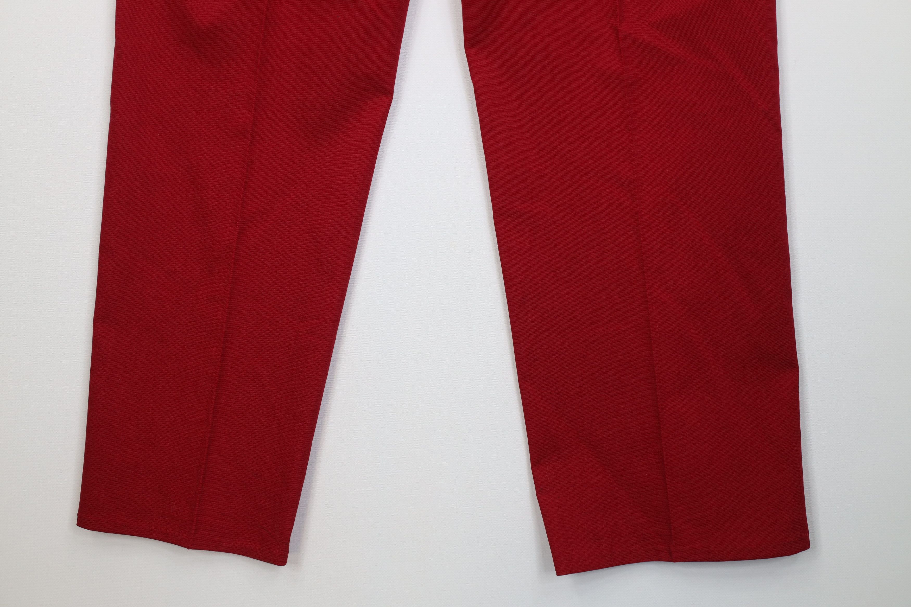 Vintage Vintage 70s Streetwear Flared Wide Leg Chino Pants Red USA Size US 36 / EU 52 - 15 Thumbnail