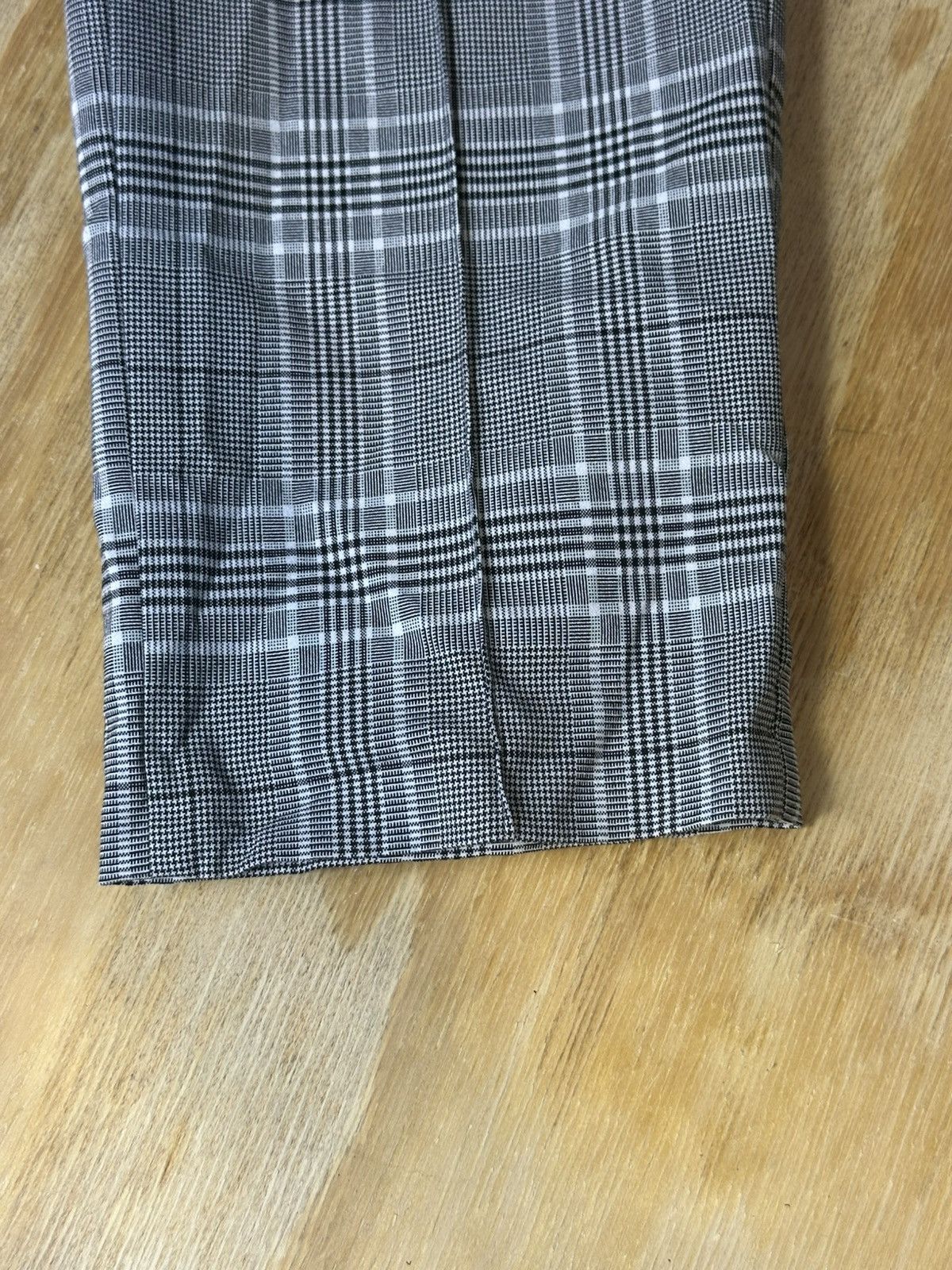 Boohoo Mens Grey White Black Plaid Dress Pants US 32 Size US 32 / EU 48 - 3 Thumbnail
