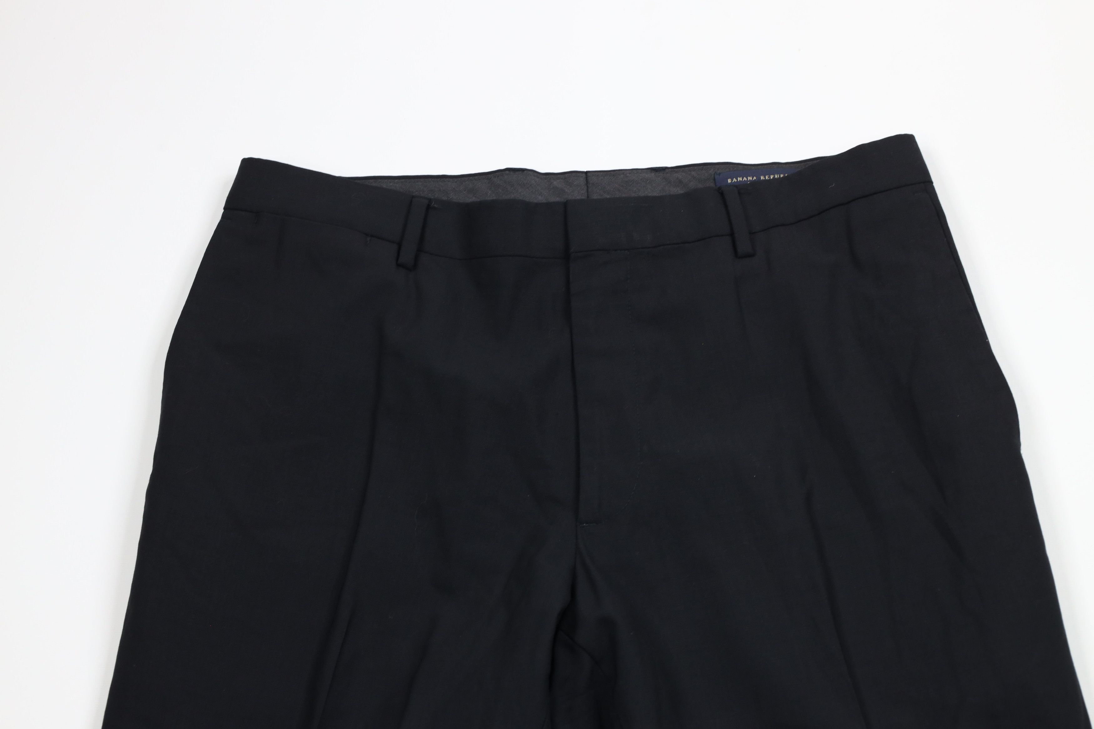 Banana Republic × Vintage Banana Republic Fit Wool Stretch Chino Pants Trousers Black Size US 33 - 2 Thumbnail