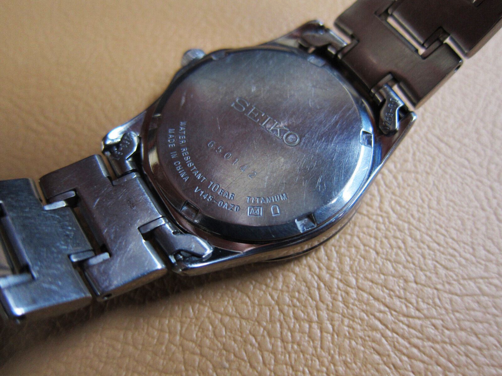 Seiko SEIKO V145-0AZ0 Solar Titanium Men's Watch with Shell Dial Size ONE SIZE - 8 Thumbnail