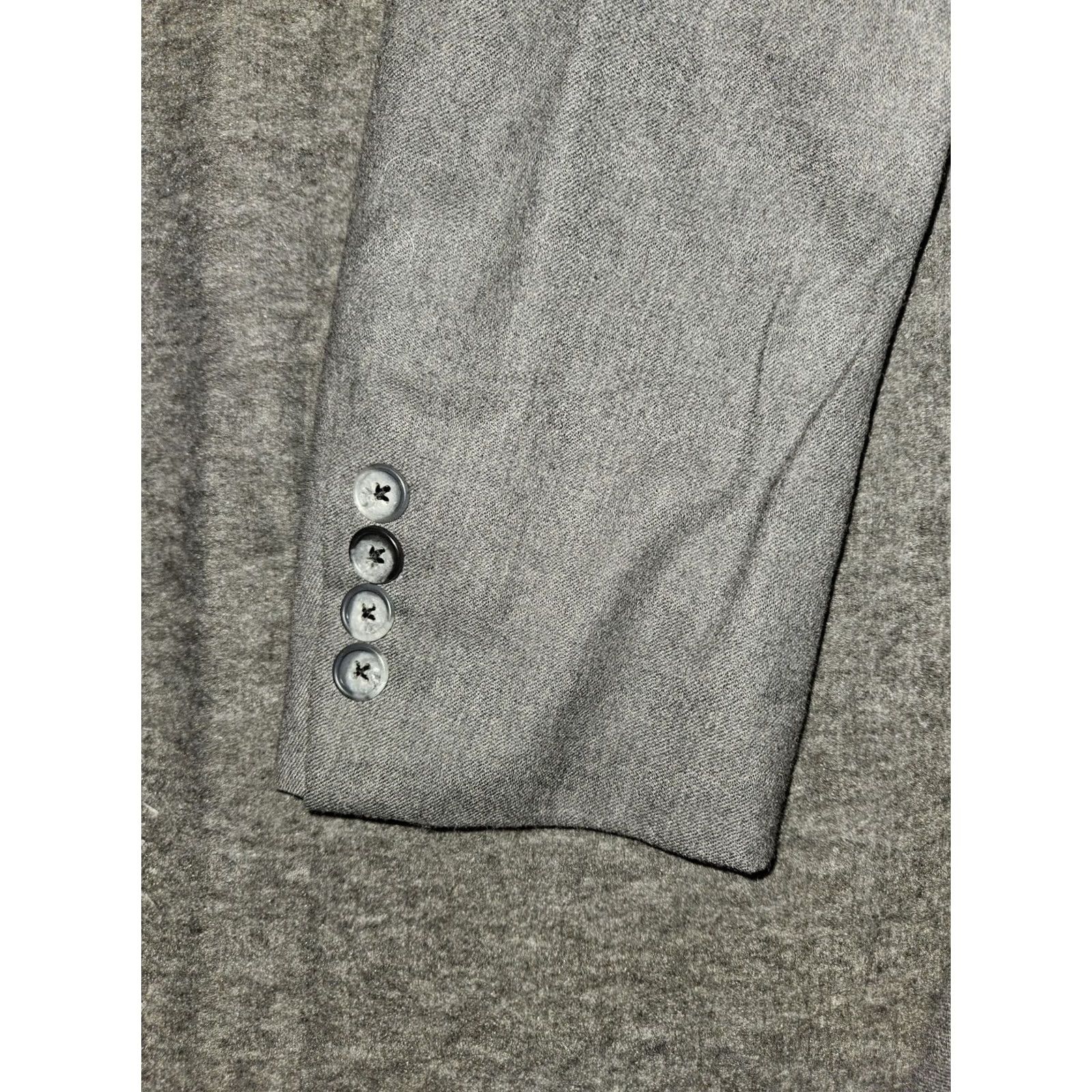 Hart Schaffner Marx Hart Schaffner Marx Gray Wool Blazer w/Vest Men's 40 Business Workwear Size 40R - 6 Thumbnail