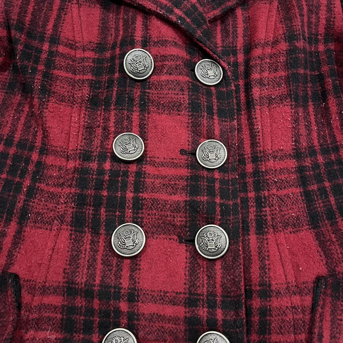 If Six Was Nine × Japanese Brand × Le Grande Bleu (L.G.B.) 🇯🇵 JAPANESE BRAND TARTAN WOOL PEACOAT Size L / US 10 / IT 46 - 4 Thumbnail