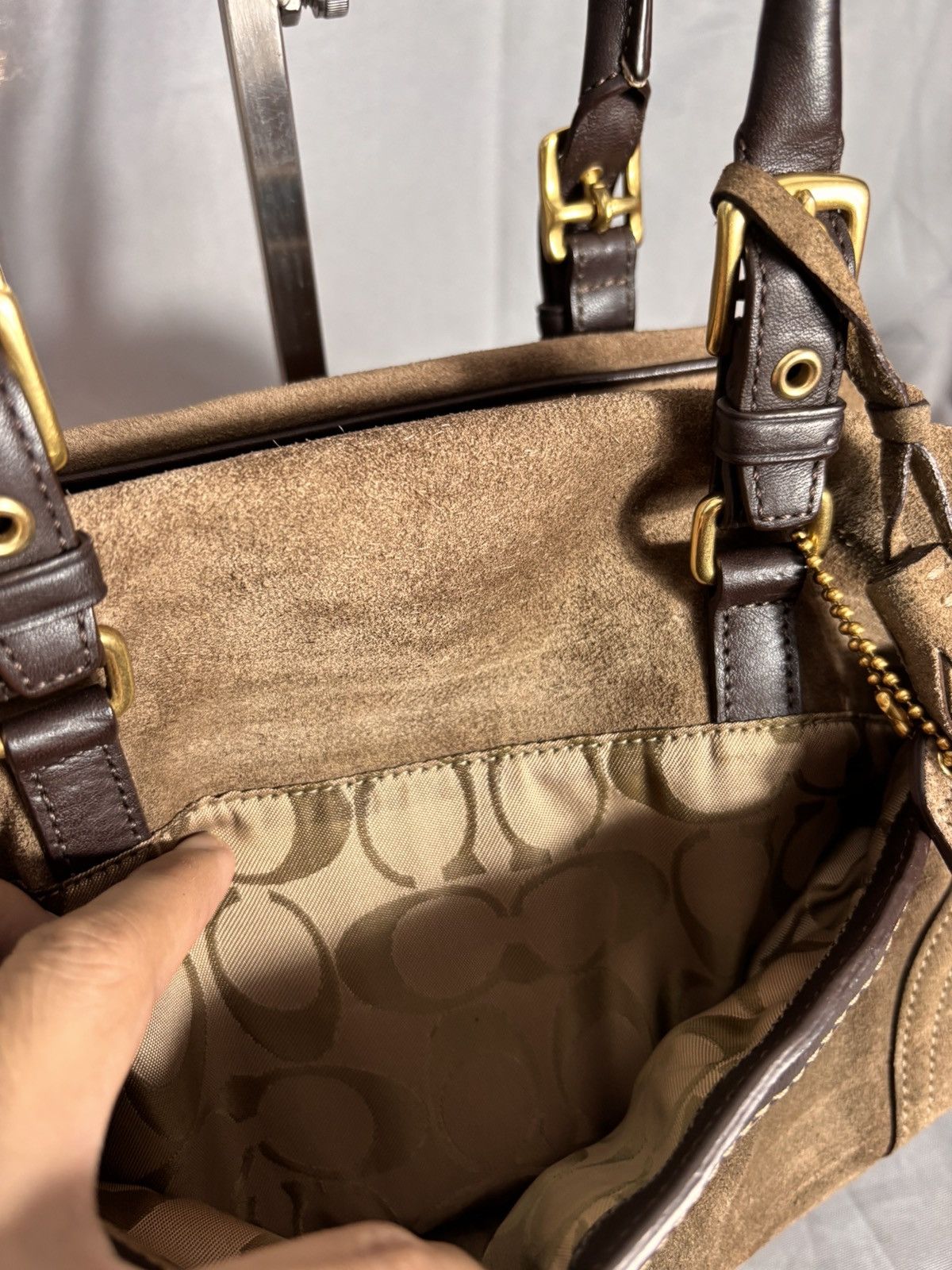 Coach Coach Suede Handle Bag Size ONE SIZE - 6 Thumbnail