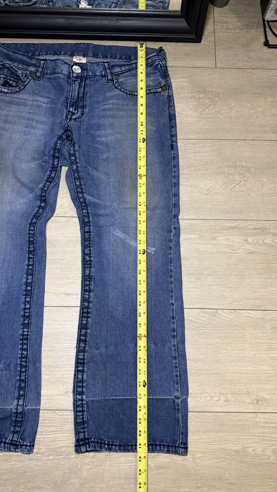 True Religion Y2K 2000s True Religion Ricky Super T Black Denim Jeans Size US 38 / EU 54 - 7 Thumbnail