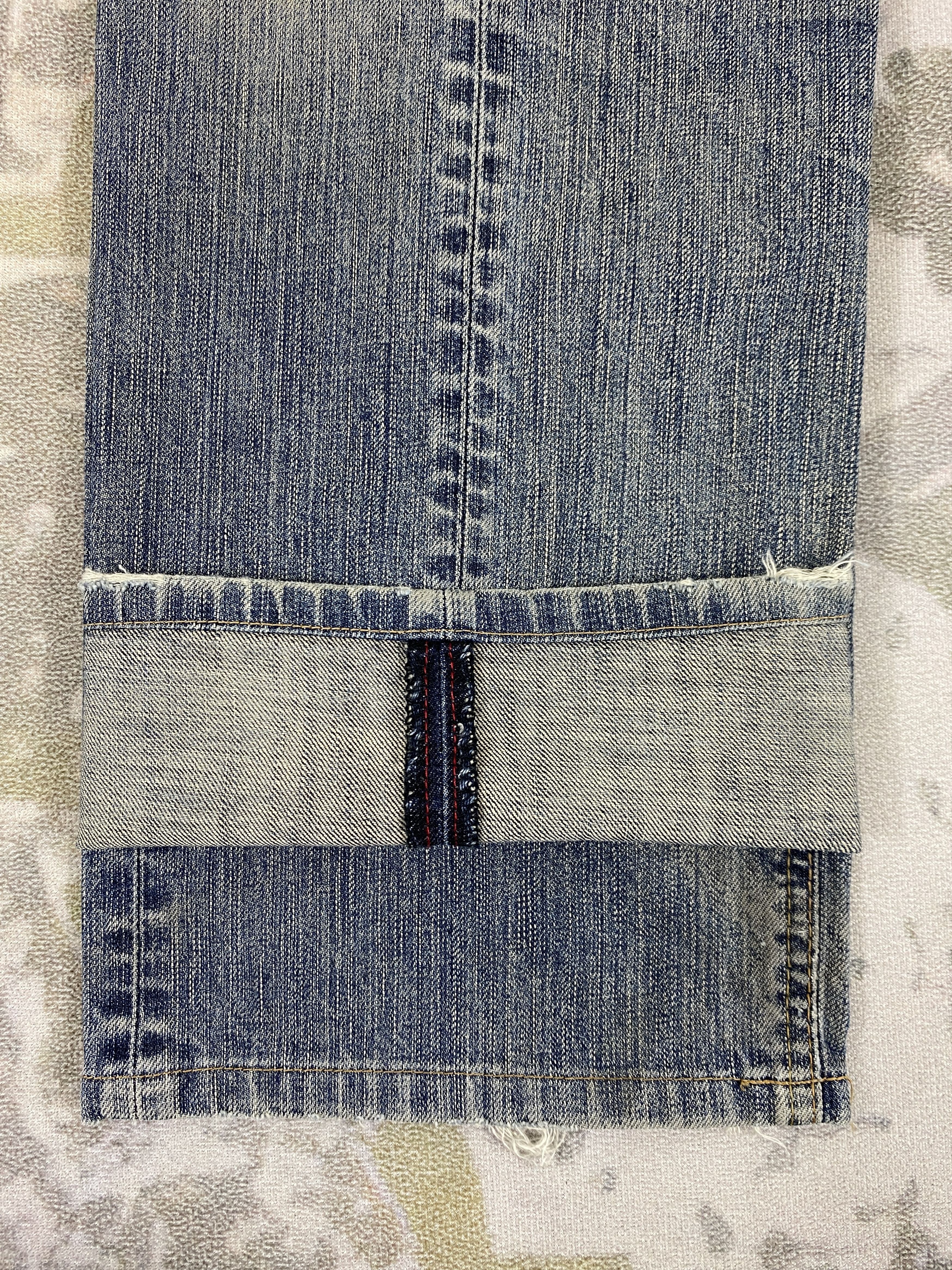 Japanese Brand Distressed Blue Vintage Edwin 504 Jeans 34x30 Denim- JN3542 Size US 34 / EU 50 - 13 Thumbnail