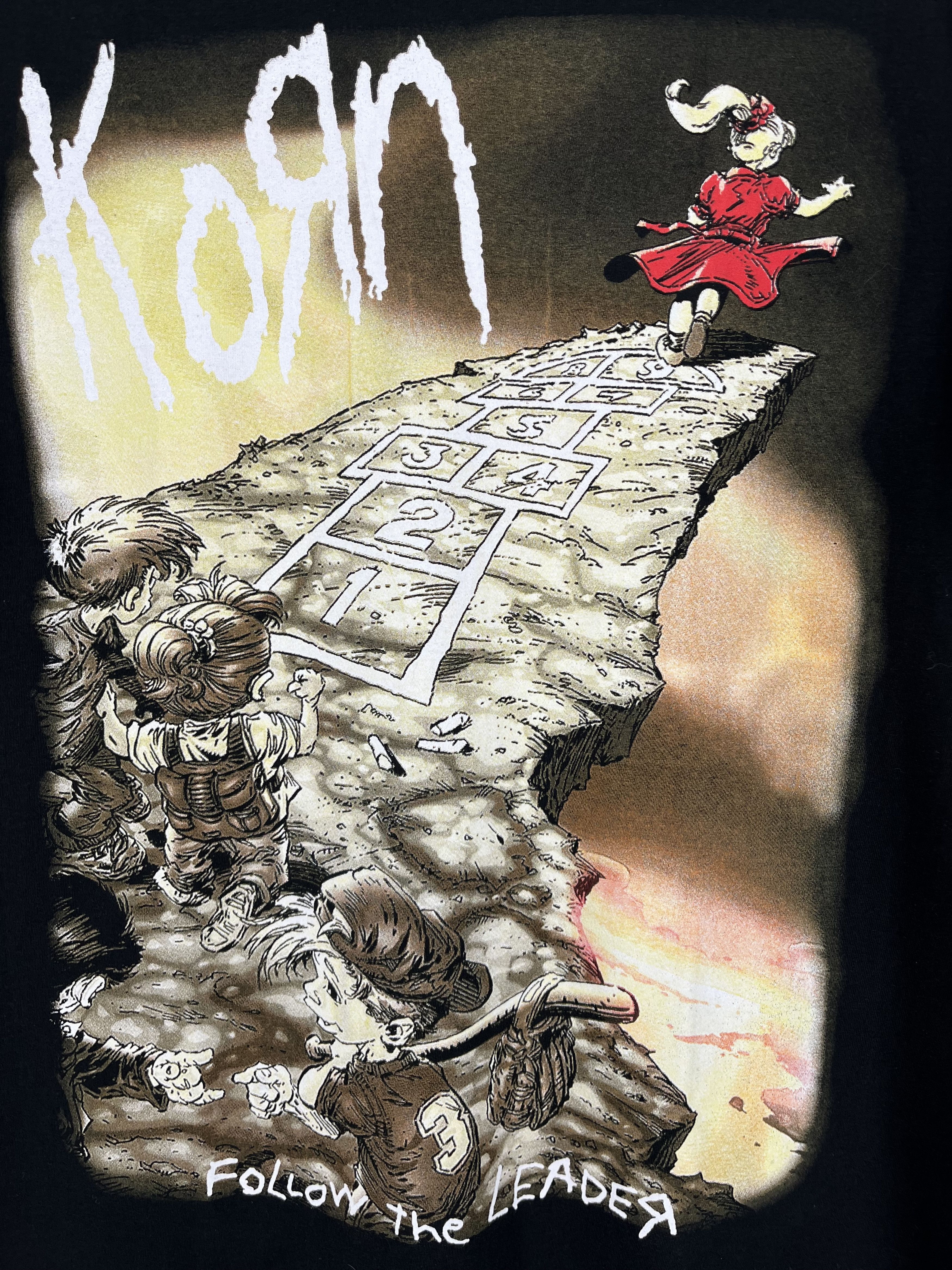 Band Tees Vintage Y2K KORN Band Tour Rock T-shirt Streetwear 90s Style Size US L / EU 52-54 / 3 - 8 Thumbnail