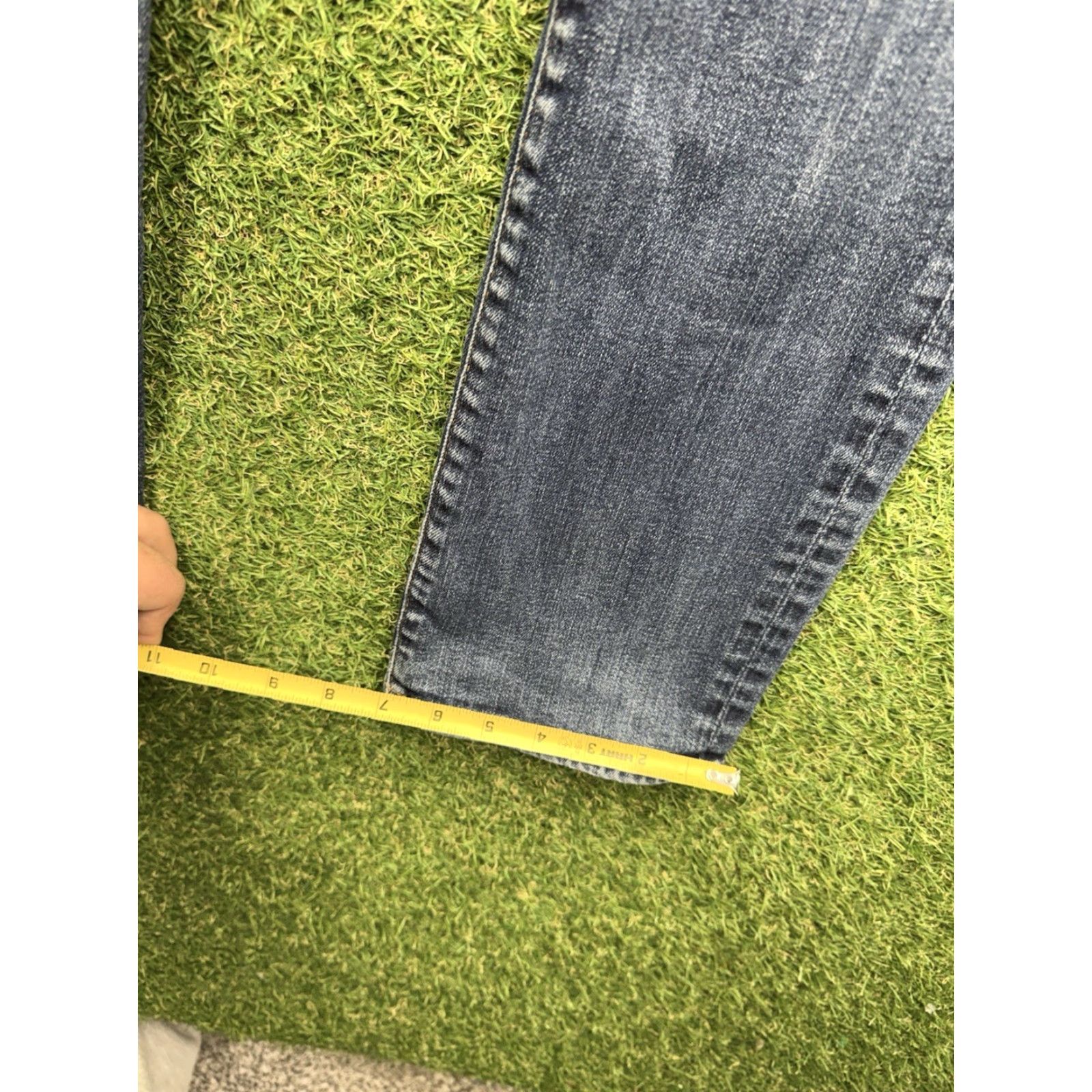 Vintage Adriano Goldschmied Jeans Mens 32x34 The Matchbox Slim Straight Leg Blue Gray Denim 5-Pocket Size US 32 / EU 48 - 4 Thumbnail