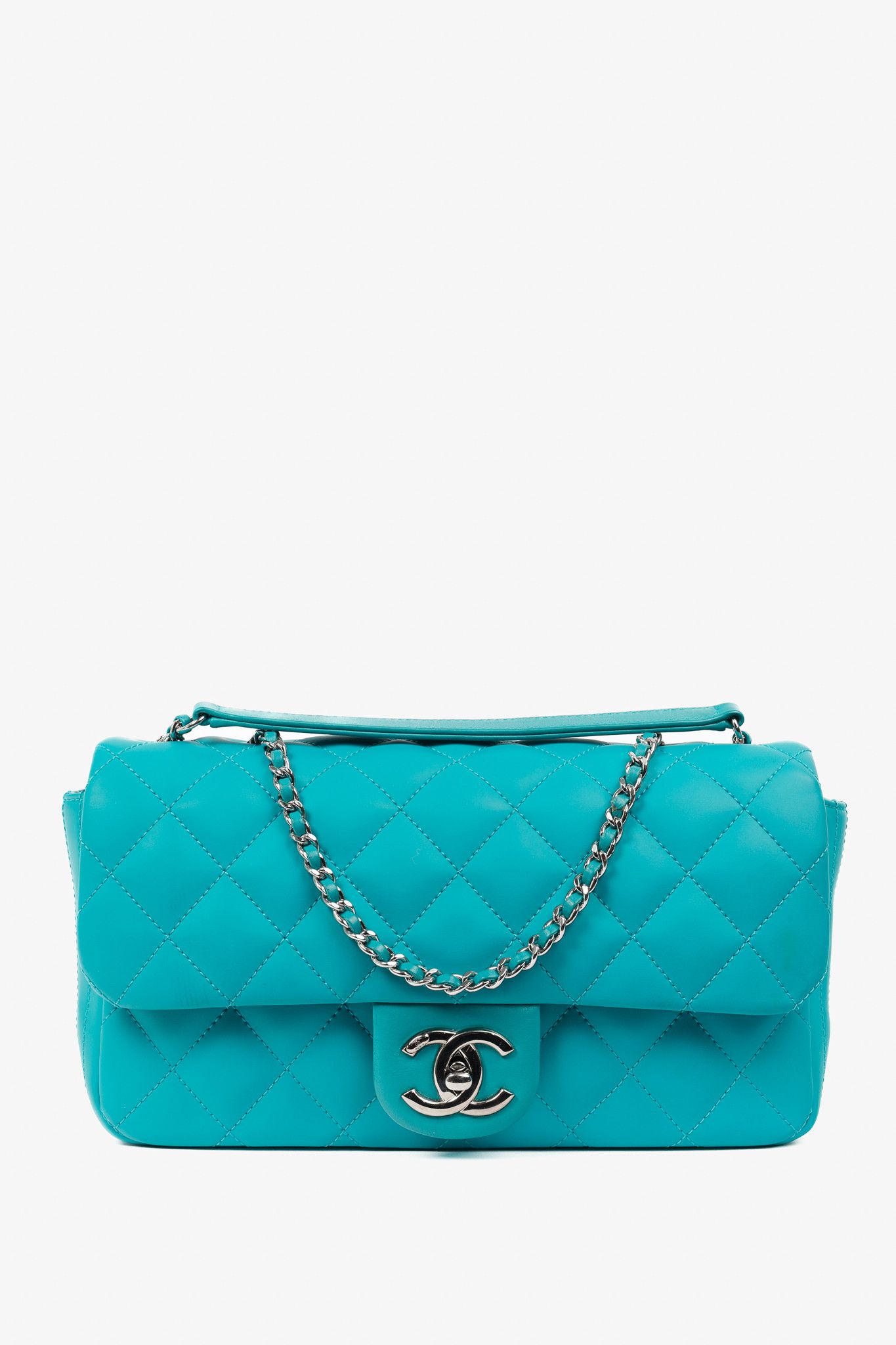 Chanel Chanel Teal Paris-Seoul Medium Lambskin Coco Rain Flap Bag Size ONE SIZE - 1 Thumbnail