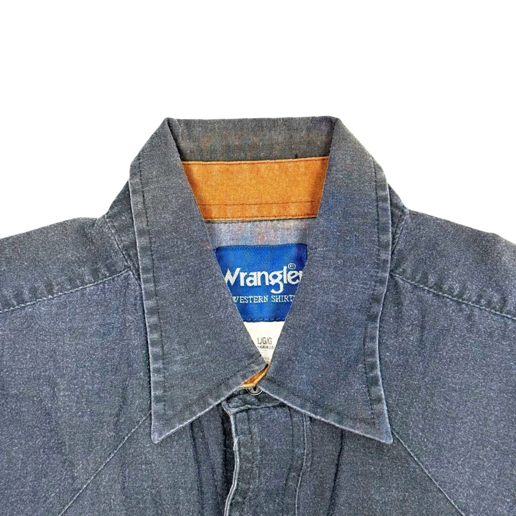 Wrangler VINTAGE Wrangler Western Southwestern Short Sleeve Snap Button Up Shirt Mens Large Size US L / EU 52-54 / 3 - 6 Thumbnail