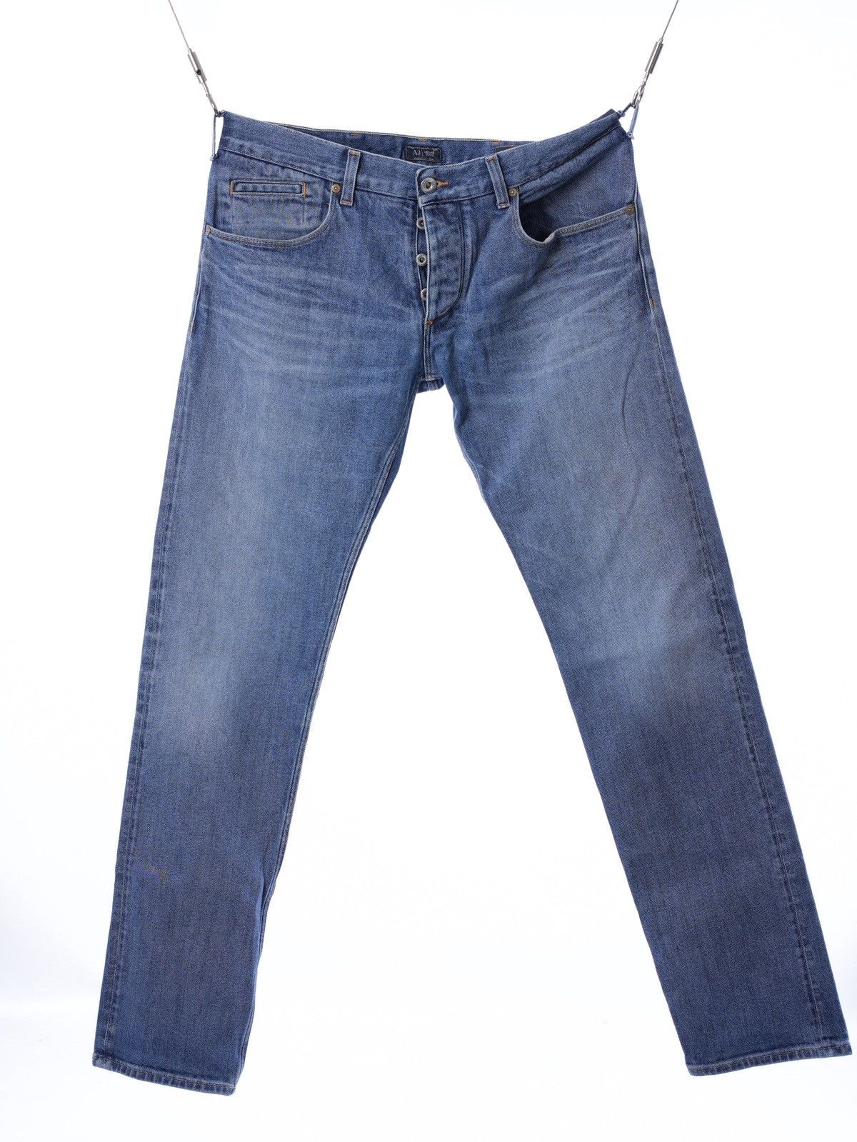 Armani Vintage Armani Jeans Metal Logo Blue Denim Comfort fit Size US 34 / EU 50 - 7 Thumbnail