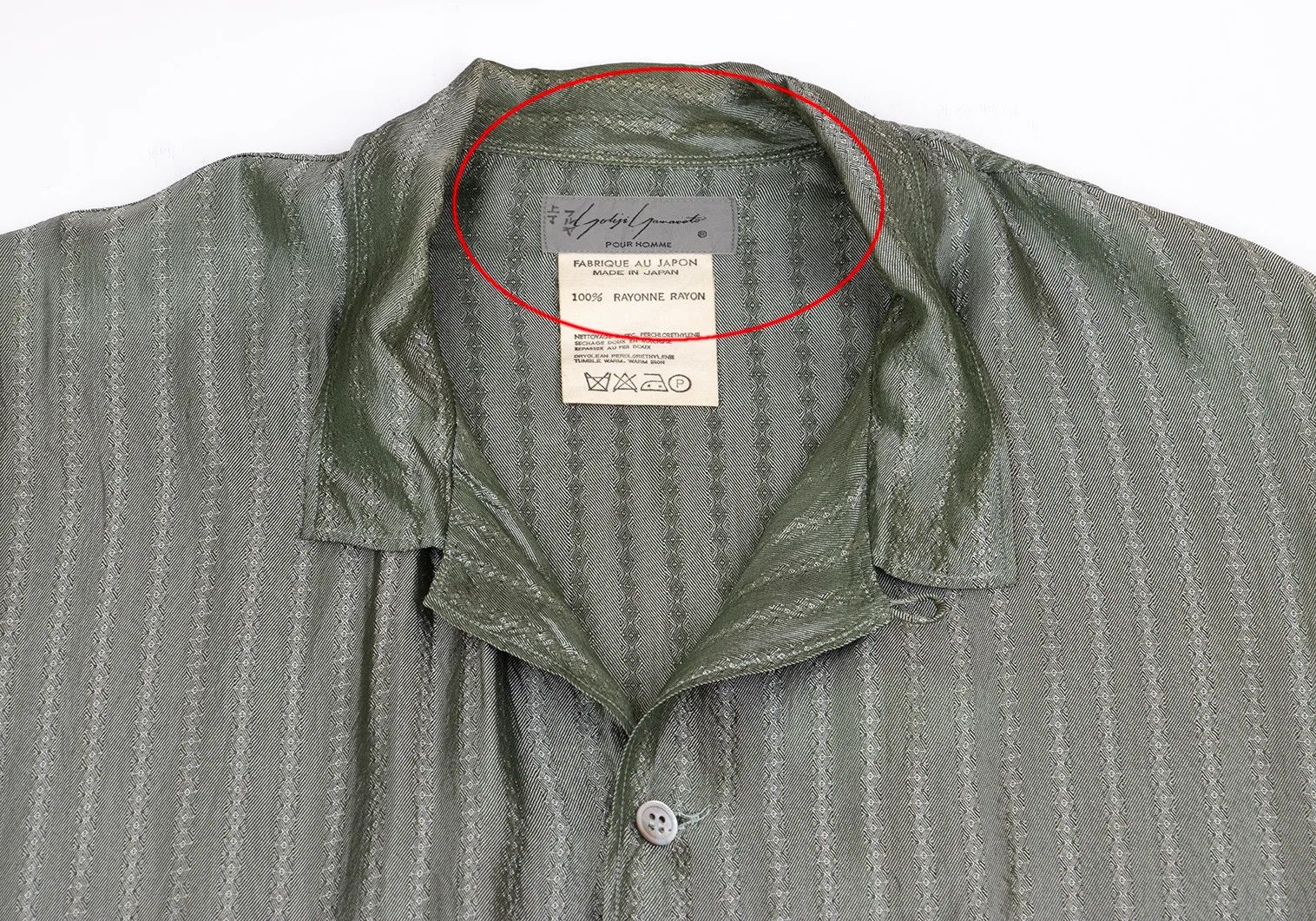 Yohji Yamamoto Yohji Yamamoto Striped Jacquard Rayon Shirt Size US L / EU 52-54 / 3 - 3 Thumbnail
