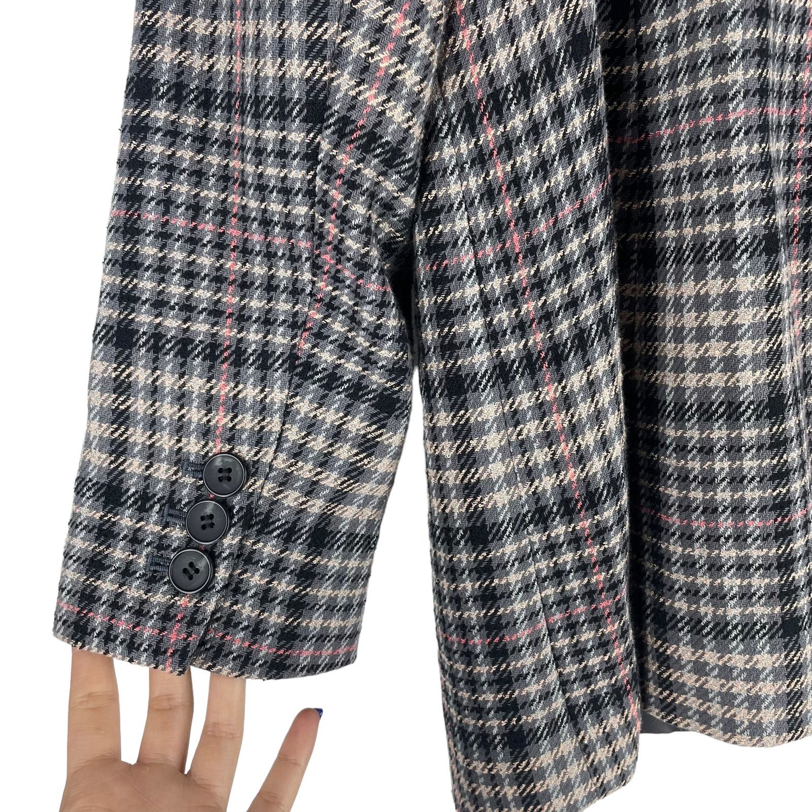 Other Talbots Double Breasted Bradwell Plaid Blazer Jacket Gray 16 Size XXL / US 16-18 / IT 52-54 - 10 Thumbnail