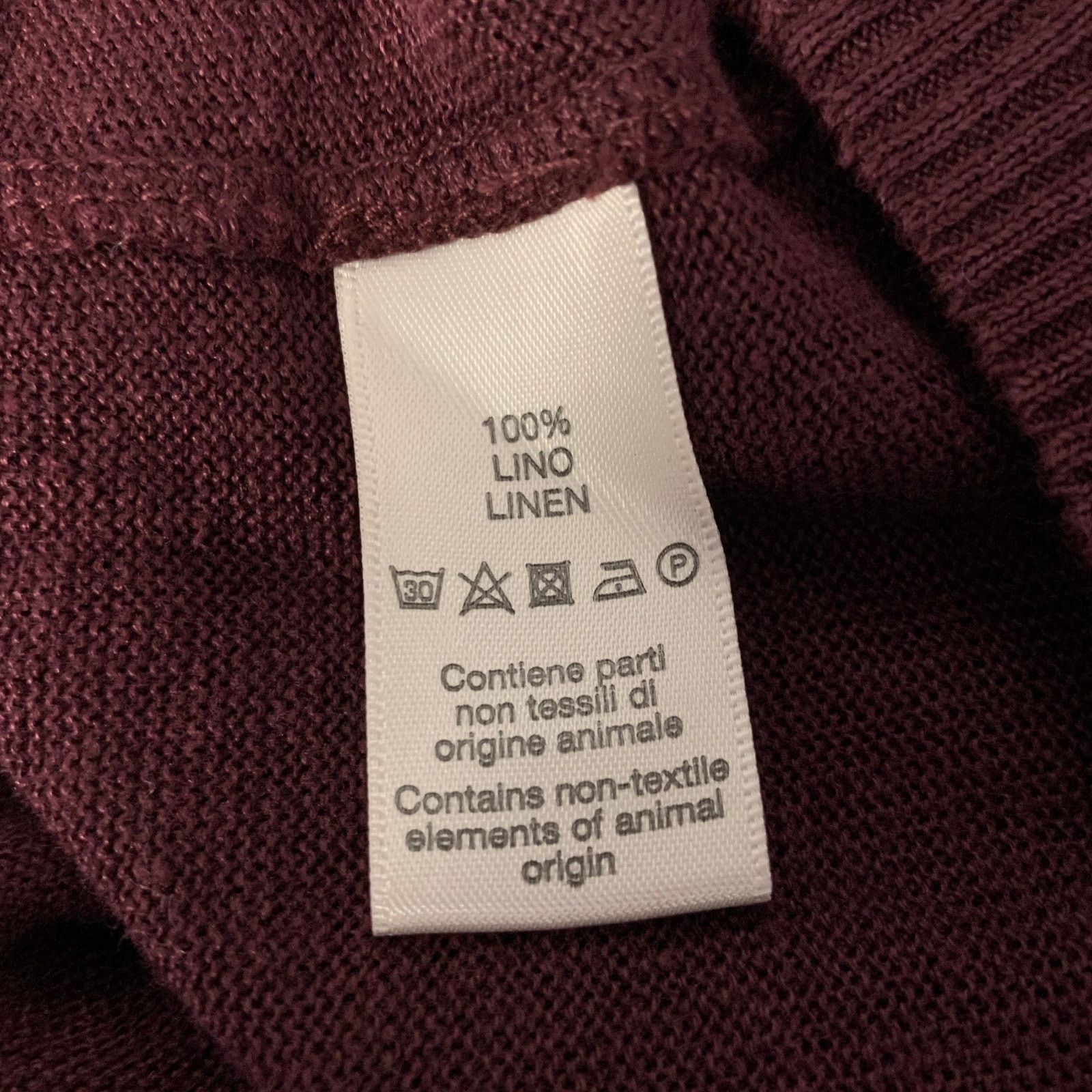 GRP GRP Size L Burgundy Knit Linen T-shirt Size US L / EU 52-54 / 3 - 6 Thumbnail