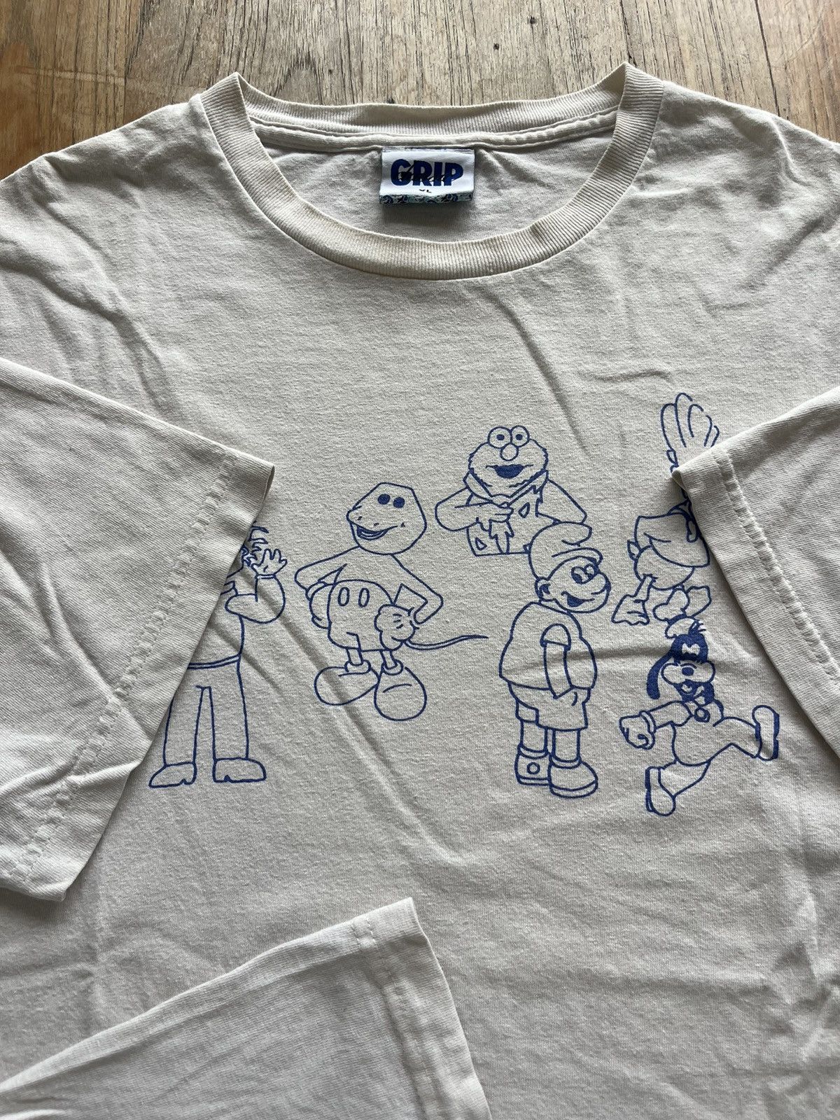 Cartoon Network × Disney Funny Grip Classic parody cartoon T-shirt Size US XL / EU 56 / 4 - 5 Thumbnail