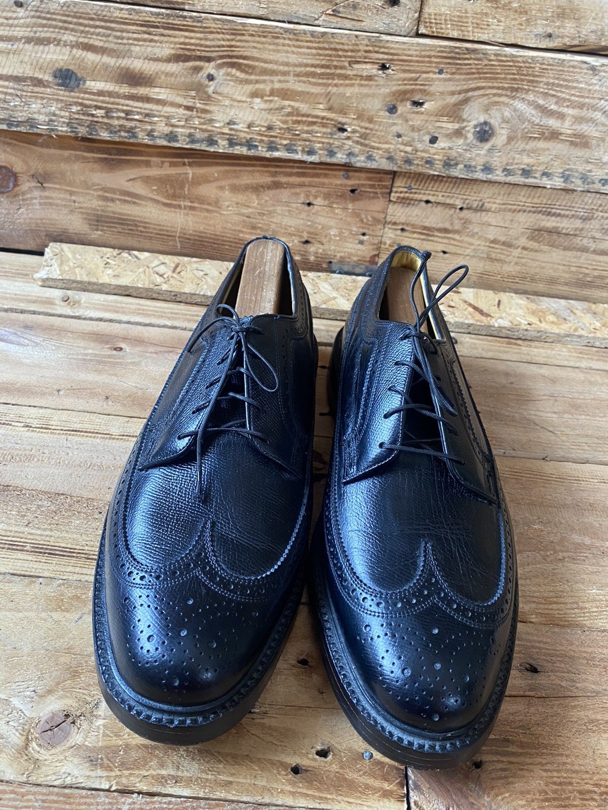 Vintage Vintage royal imperial florsheim black wingtip oxford sz 11C Size US 11 / EU 44 - 2 Thumbnail