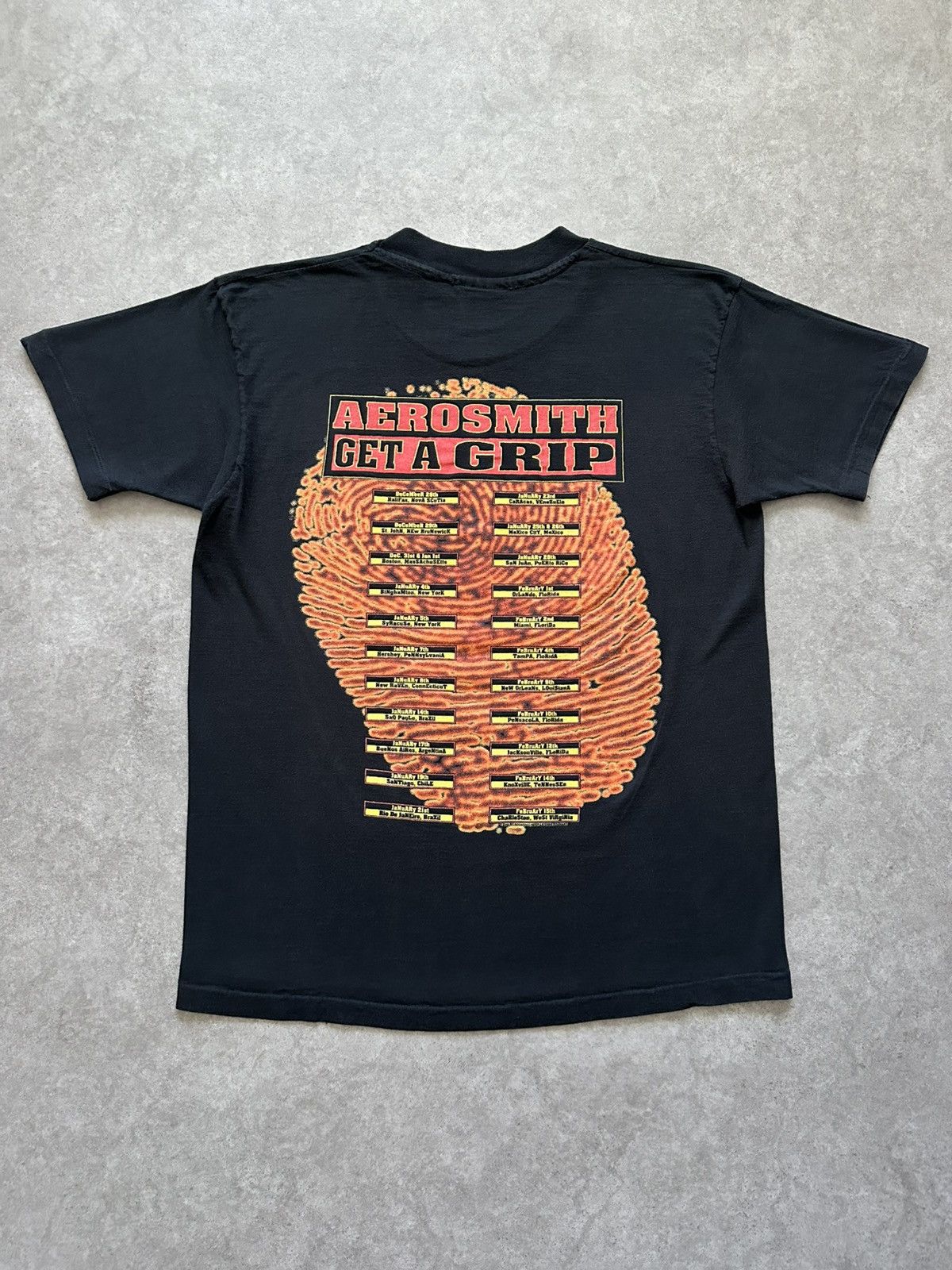 Band Tees Vintage Aerosmith Band Shirt 90s Get A Grip Tour Punk Skull Size US L / EU 52-54 / 3 - 2 Thumbnail