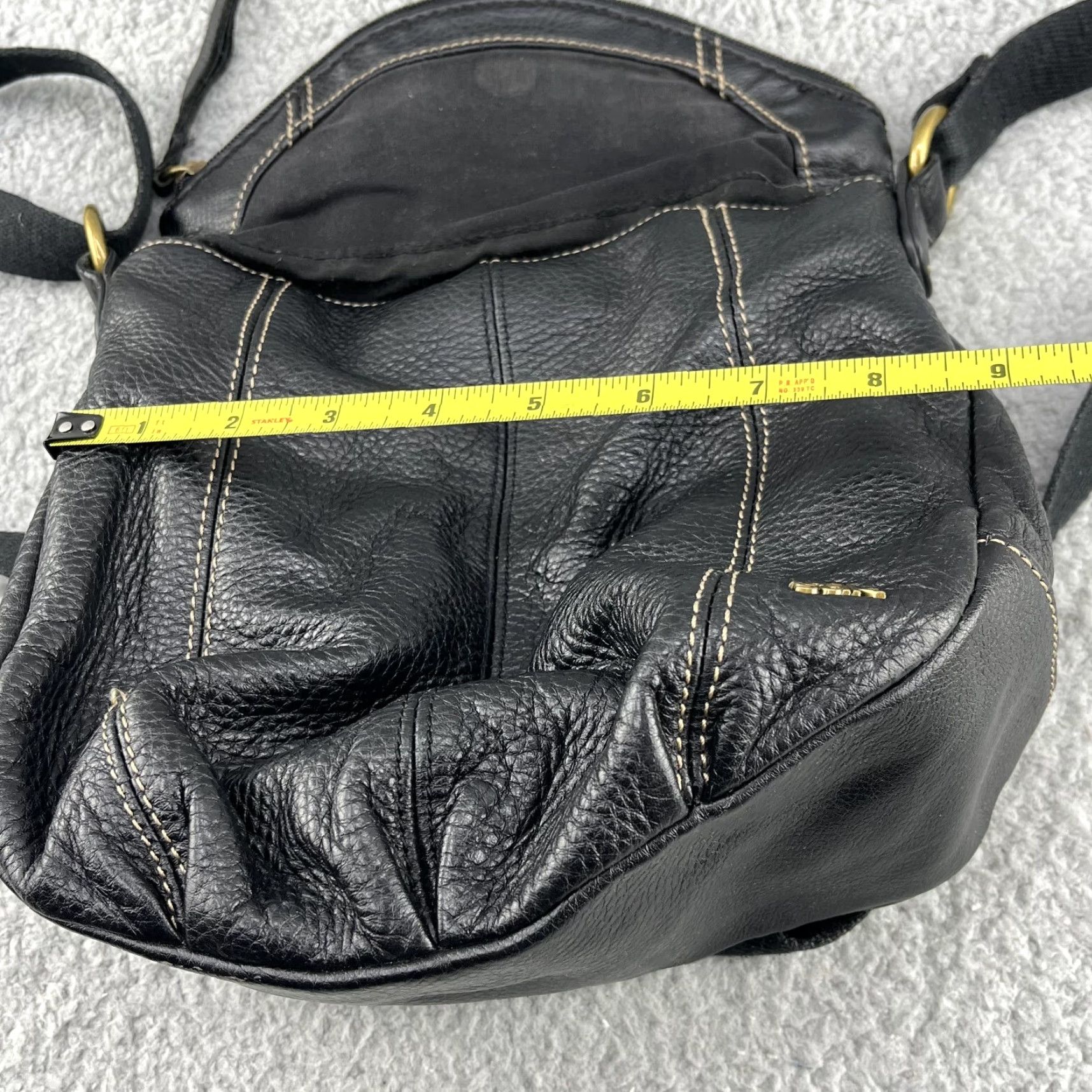 The Sak VINTAGE The Sak Leather Shoulder Bag Purse Black Women Medium Bag Casual Travel Workwear Satchel Women Size ONE SIZE - 7 Thumbnail