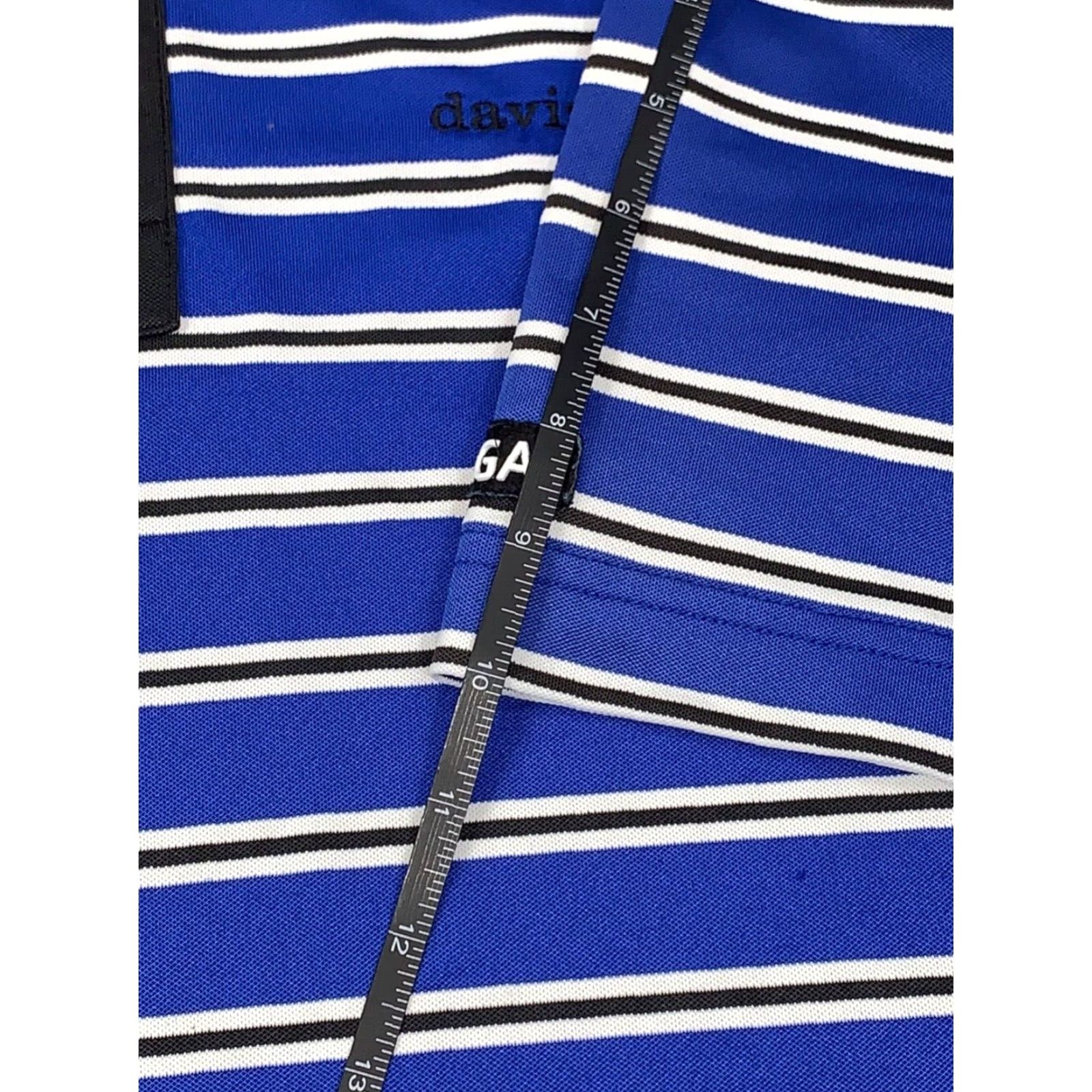 Vintage VUGA Polo Shirt Mens XL Striped Blue Golf Casual Short Sleeve 5096 Size US XL / EU 56 / 4 - 7 Thumbnail