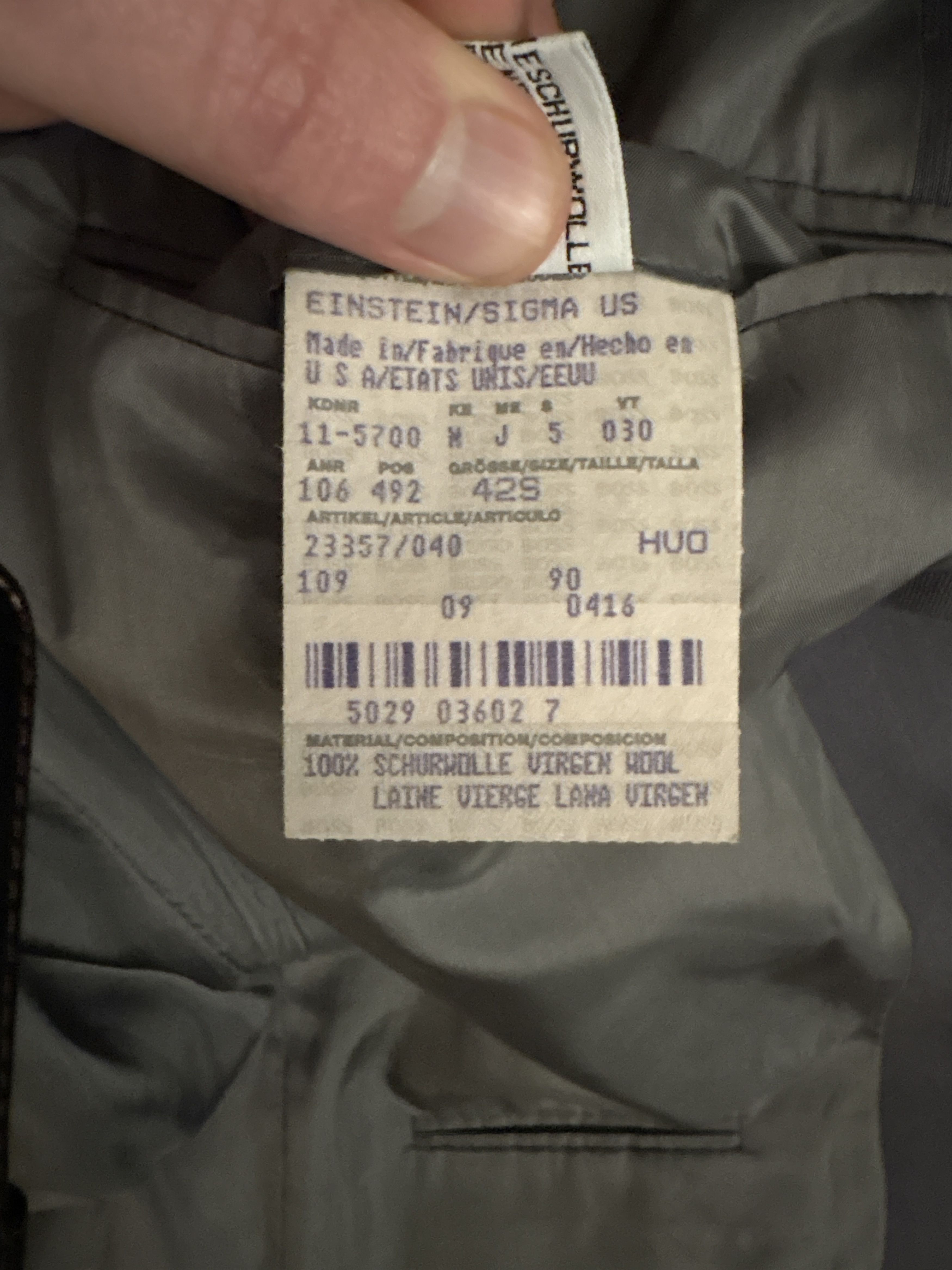 Hugo Boss EINSTEIN / SIGMA Blazer 100% wool Size 42S - 2 Thumbnail