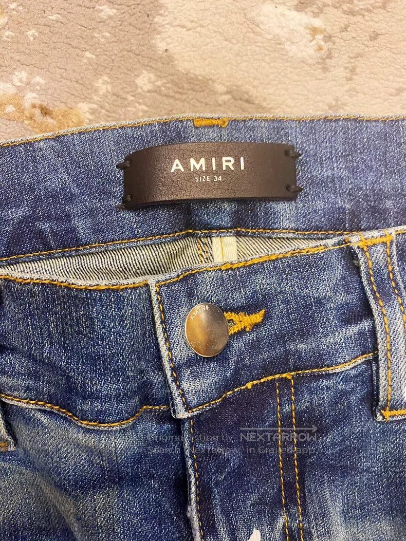 Amiri Amiri Splattered Colorful Destroyed Blue Bull Size 34 Size US 34 / EU 50 - 3 Thumbnail