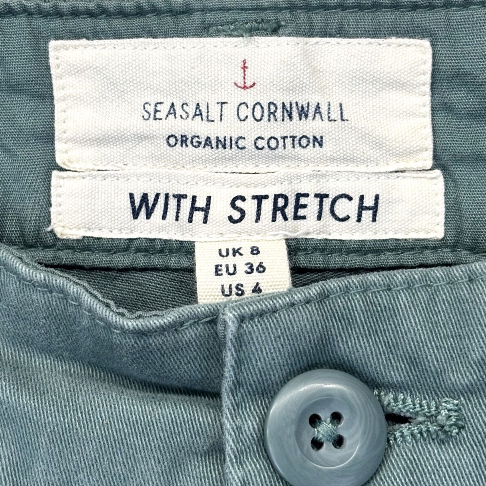 Vintage Seasalt Cornwall Albert Quey Crop Sardine Slim Fit Womens Trousers UK 8 Cropped VGC Size ONE SIZE - 6 Thumbnail