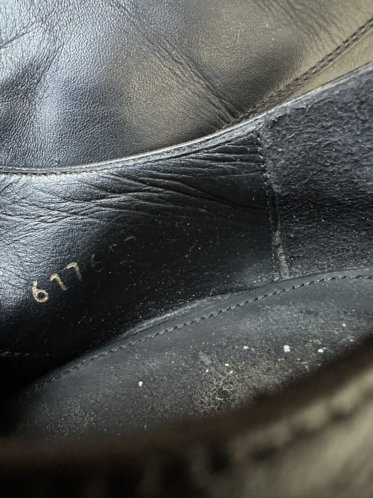 Balenciaga Block Rim Black Leather Square Derby Shoes