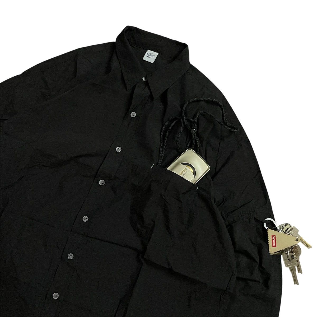 Comme des Garcons Partimento a blank nylon button up shirt Size US XL / EU 56 / 4 - 2 Thumbnail