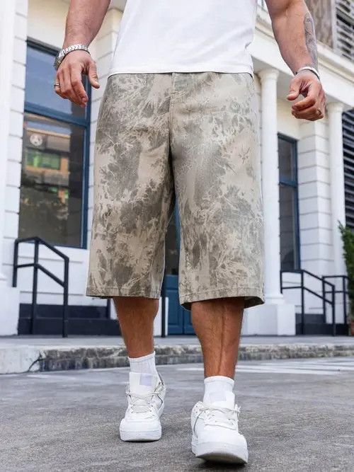 Japanese Brand Masuda x Miwa Tie Dye Loose Y2k Shorts Jorts Denim Size US 32 / EU 48 - 5 Thumbnail
