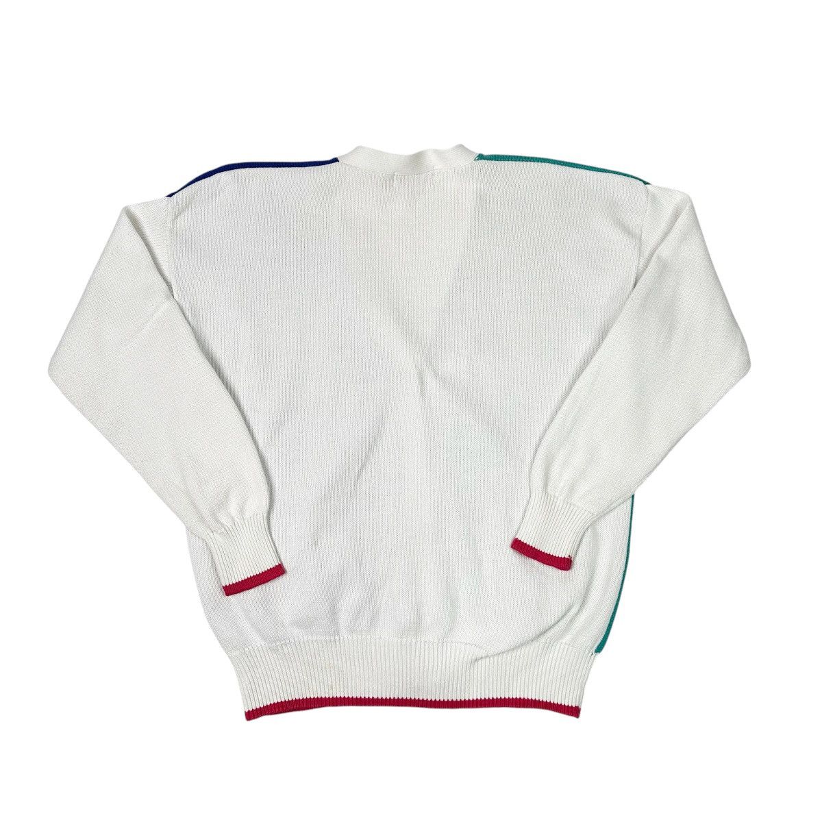 Vintage Vintage La Mode 90s Cardigan Sweater Pink Teal Knit Golf Size M / US 6-8 / IT 42-44 - 2 Thumbnail