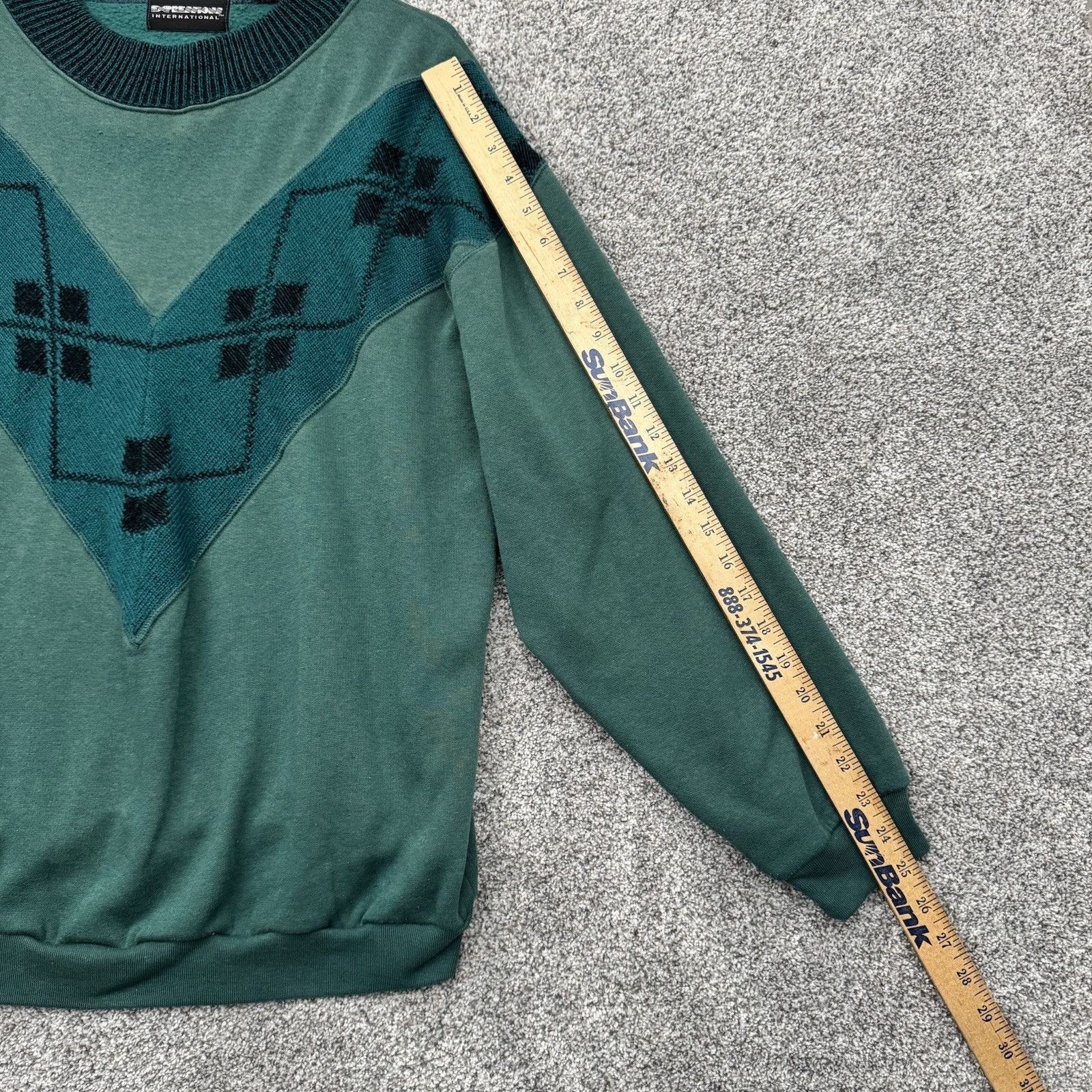 Other 90s Vintage Sweatshirt Women Large Grandpacore Argyle Ribbed Size L / US 10 / IT 46 - 3 Thumbnail