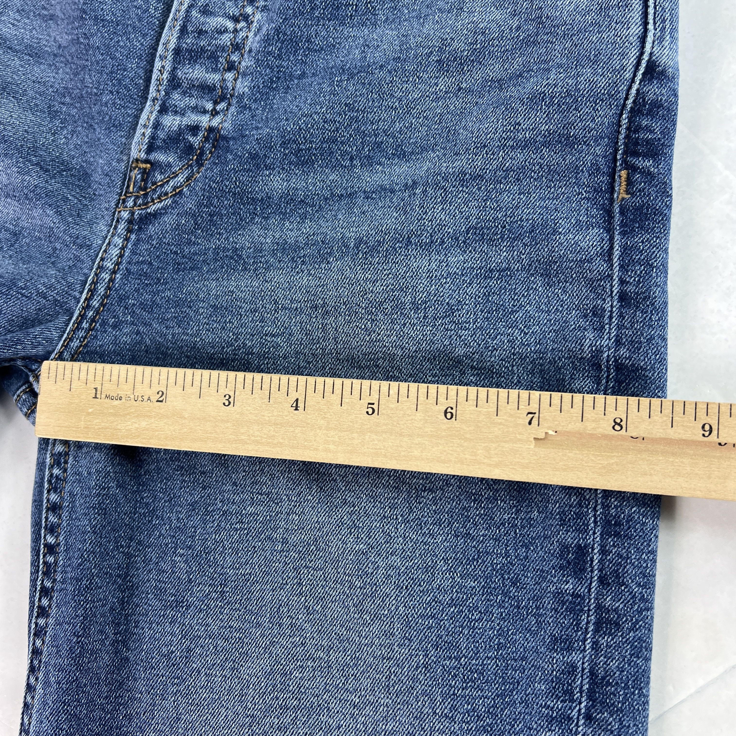 RE/DONE Re/Done Jean 70s Stove Pipe High Rise Skinny Crop Blue Denim Size 25" / US 0 / IT 36 - 21 Thumbnail