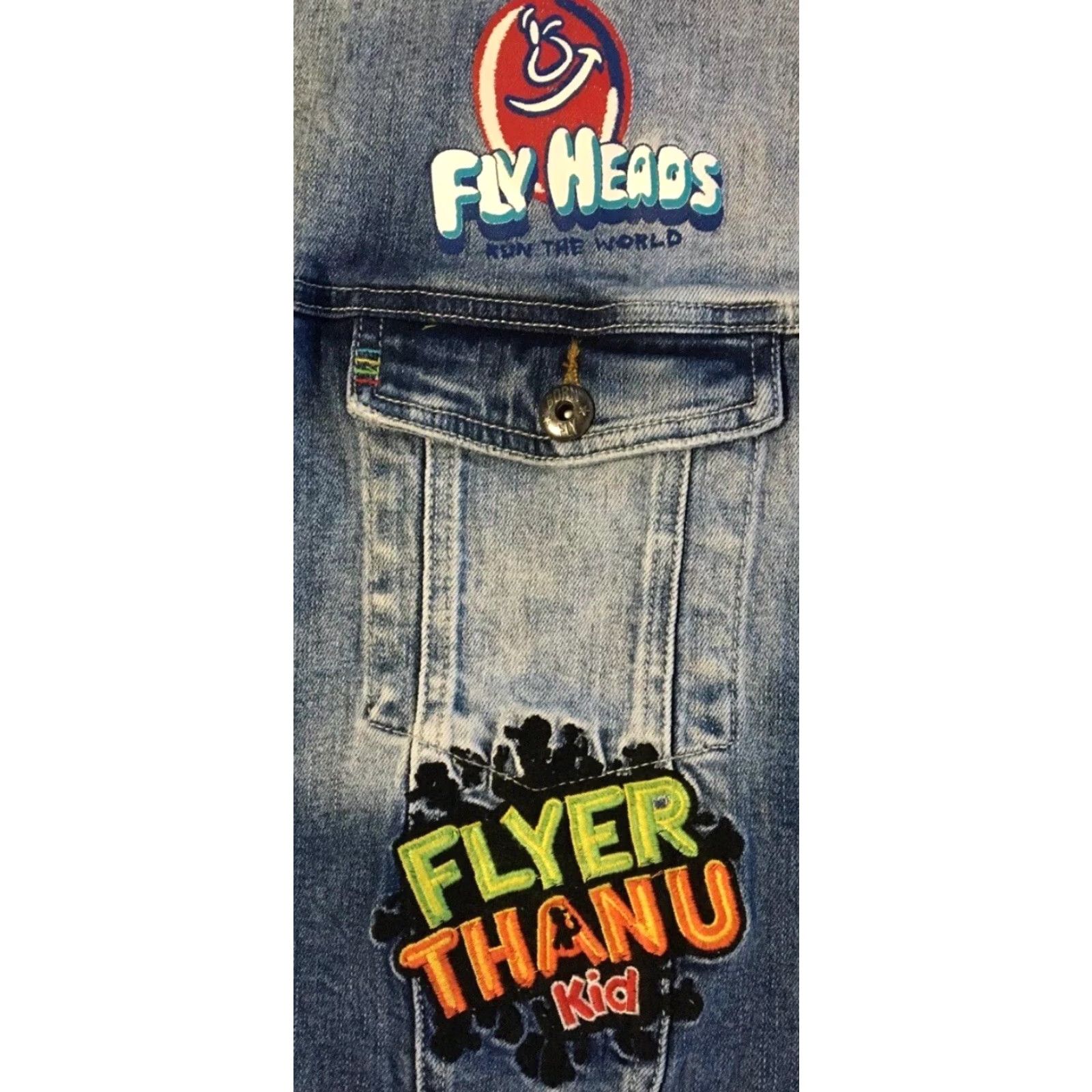 Born VINTAGE Born Fly Faded Distress Candy Denim Vest 6XL Hip Hop NYC Grunge 80s 90s Motorcycle Trucker Streetwear USA Men Blue Vest Size US XXL / EU 58 / 5 - 5 Thumbnail