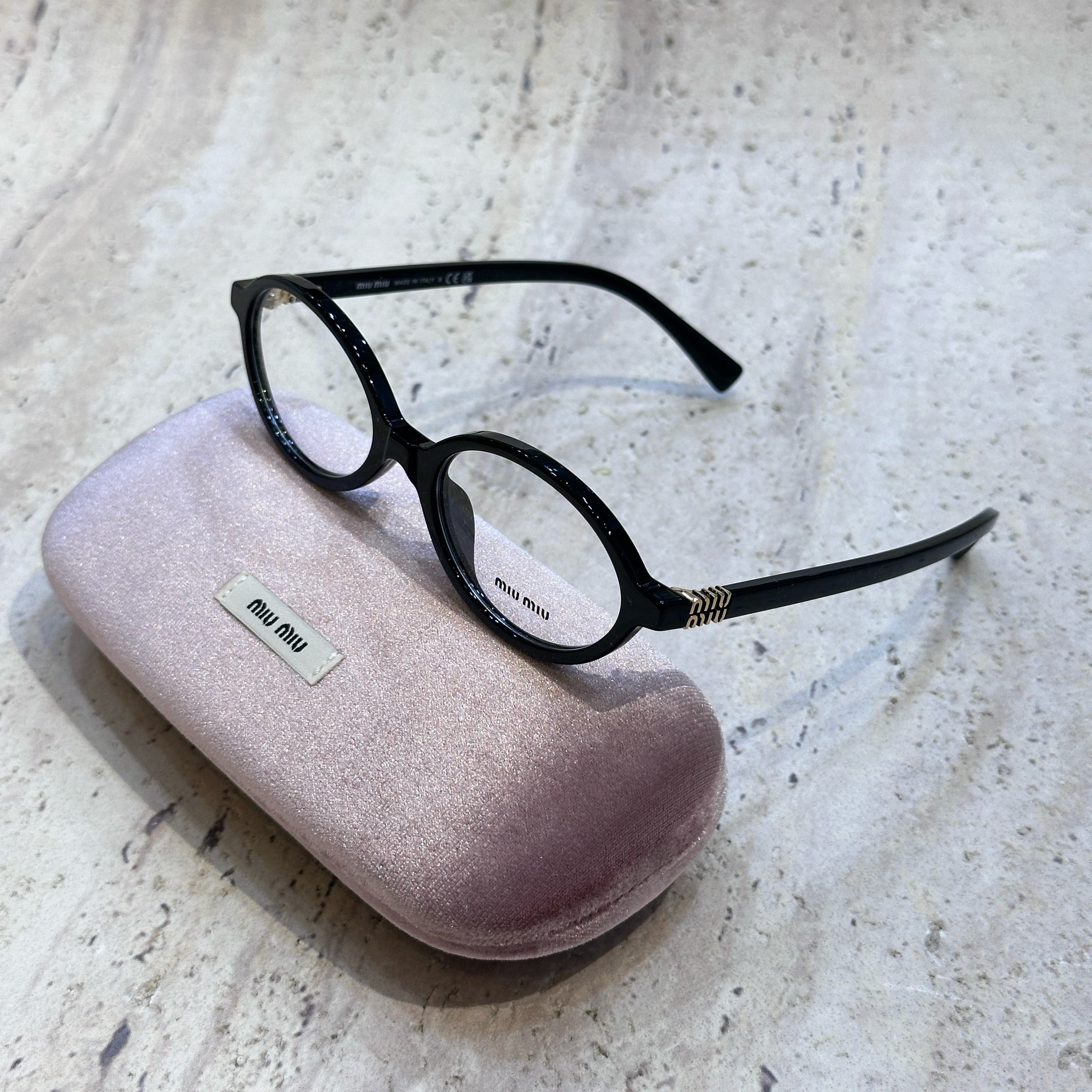 Miu Miu MIU MIU MU 01XV 1AB101 Eyewear BLACK Size ONE SIZE - 6 Thumbnail
