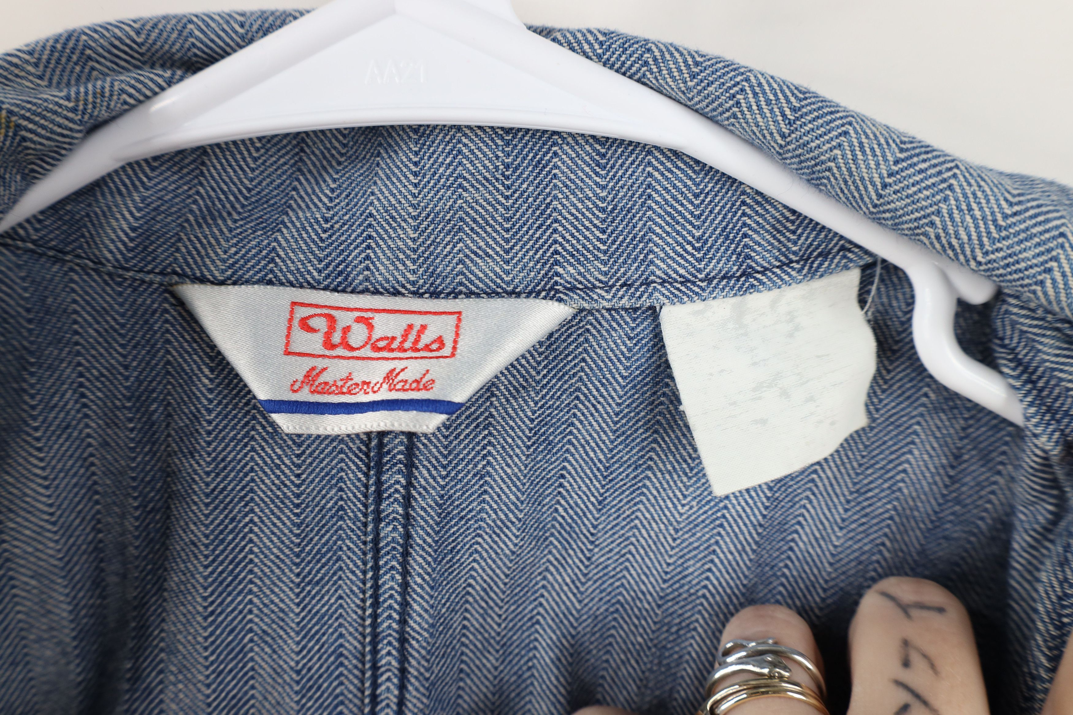 Walls Vintage 70s 80s Walls HBT Herringbone Twill Coveralls Bibs Size US 36 / EU 52 - 10 Thumbnail