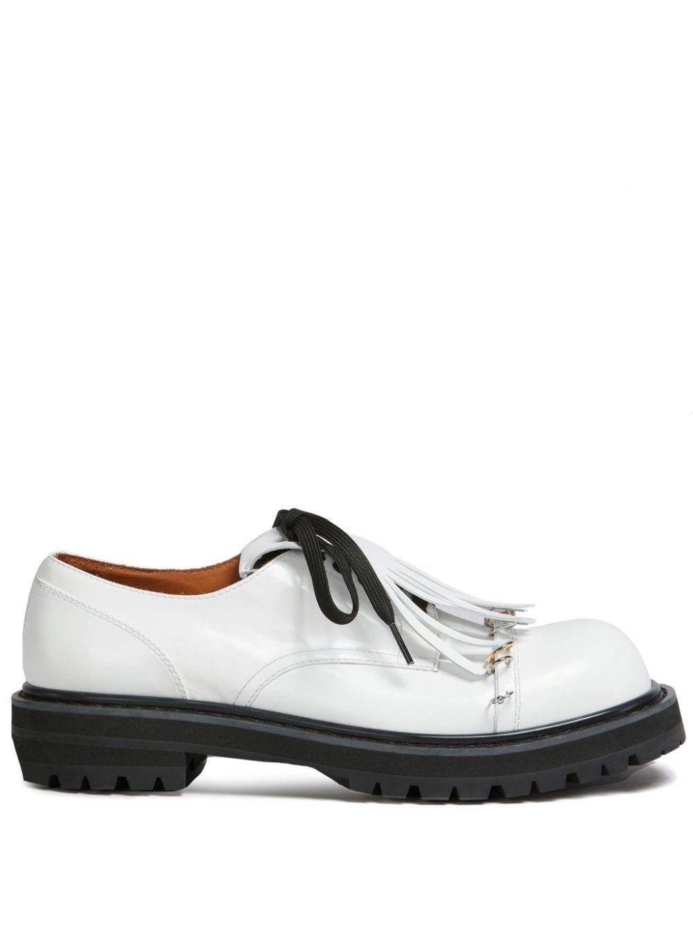 o1w1db10125 Dada Leather Lace-Up Shoes in White