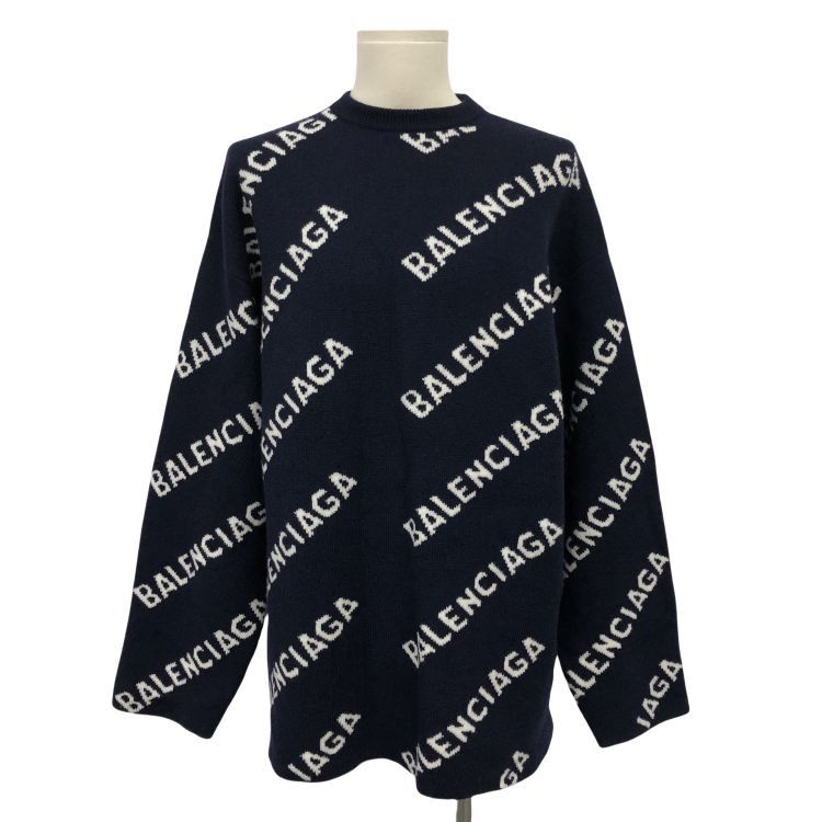 Balenciaga Balenciaga All-over Logo Sweater Size S Size US S / EU 44-46 / 1 - 1 Thumbnail