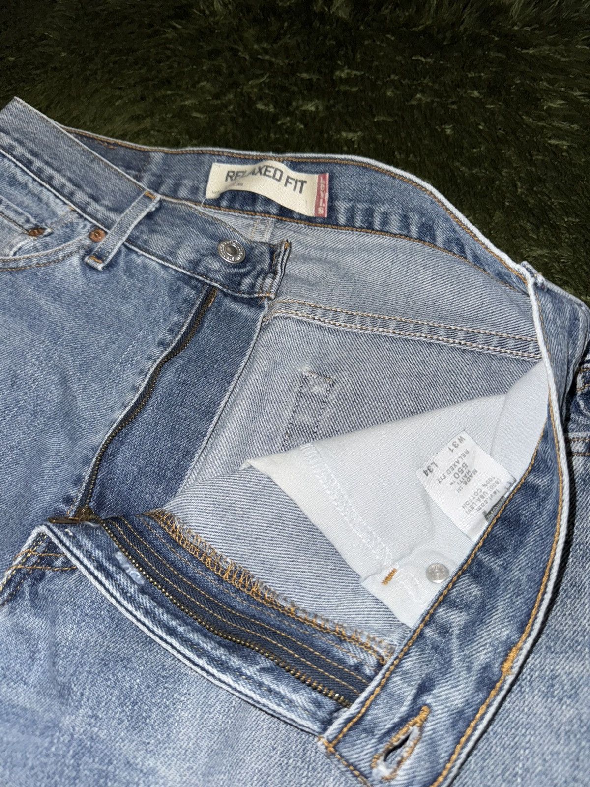 Levi's [W31/L34] Levis 550 USA destroyed denim pants indigo Size US 31 - 3 Thumbnail
