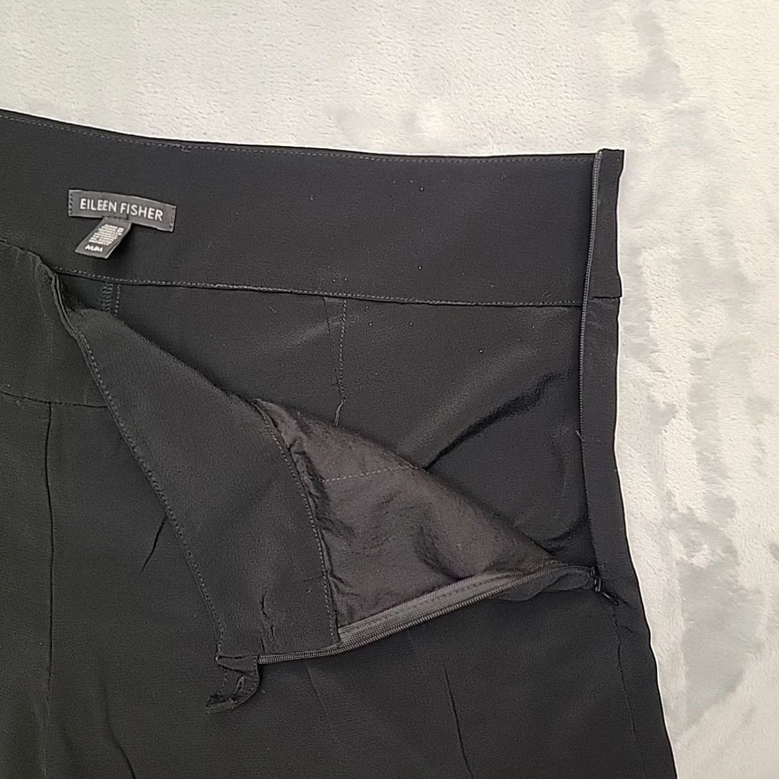 Eileen Fisher Eileen Fisher Pants Womens L Black Yoga Tencel Viscose Cropped Minimalist Gym & Training, Casual Ladies, Solid Pullover On Pants Size 36" / US 14 / IT 50 - 4 Thumbnail